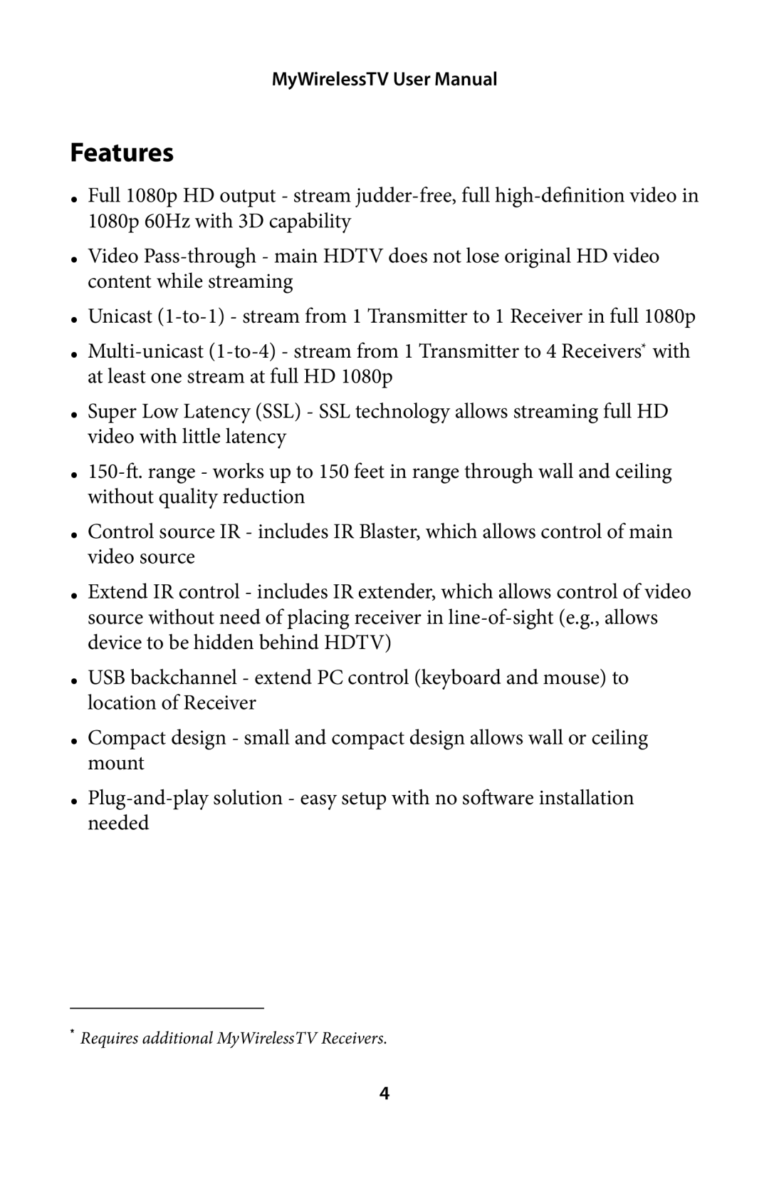 Actiontec electronic MWTV200KIT01 user manual Features 