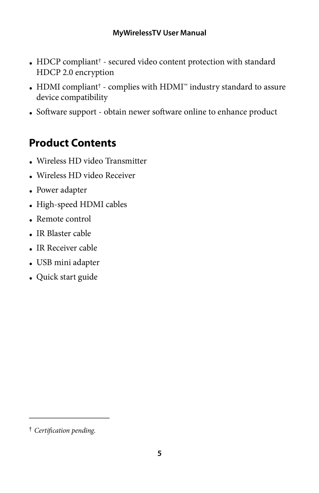 Actiontec electronic MWTV200KIT01 user manual Product Contents 