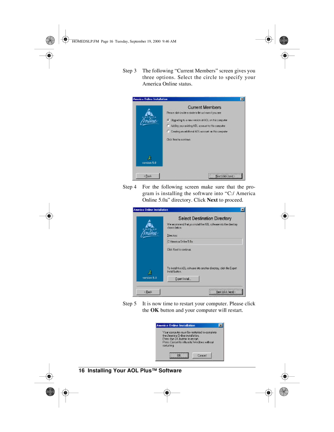 Actiontec electronic PCI0839-01 manual HOMEDSLP.FM Page 16 Tuesday, September 19, 2000 946 AM 