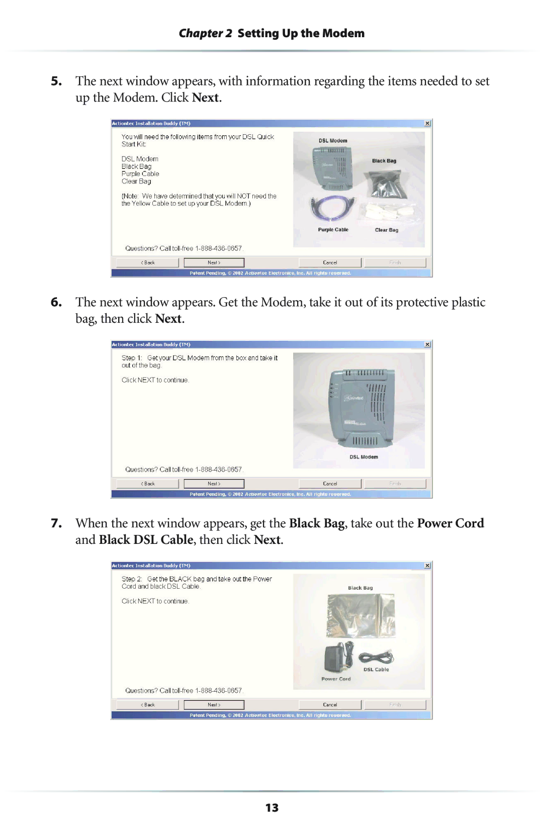 Actiontec electronic R4500U user manual Setting Up the Modem 