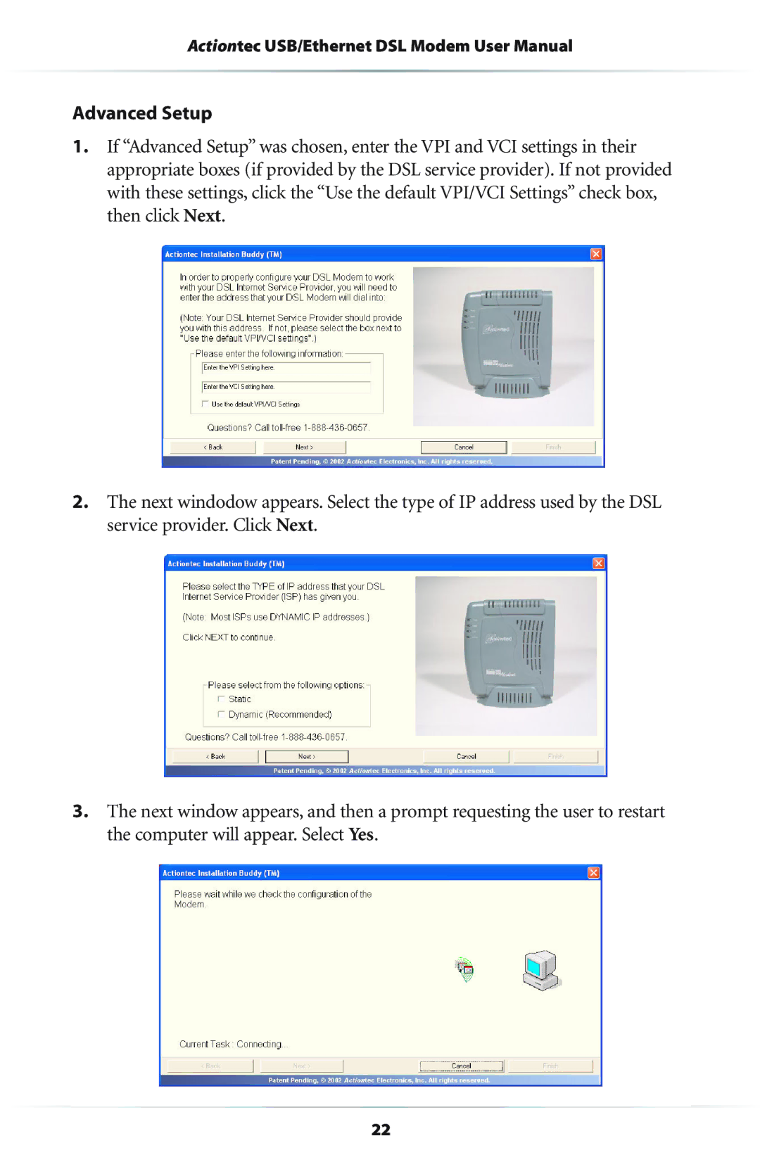 Actiontec electronic R4500U user manual Advanced Setup 