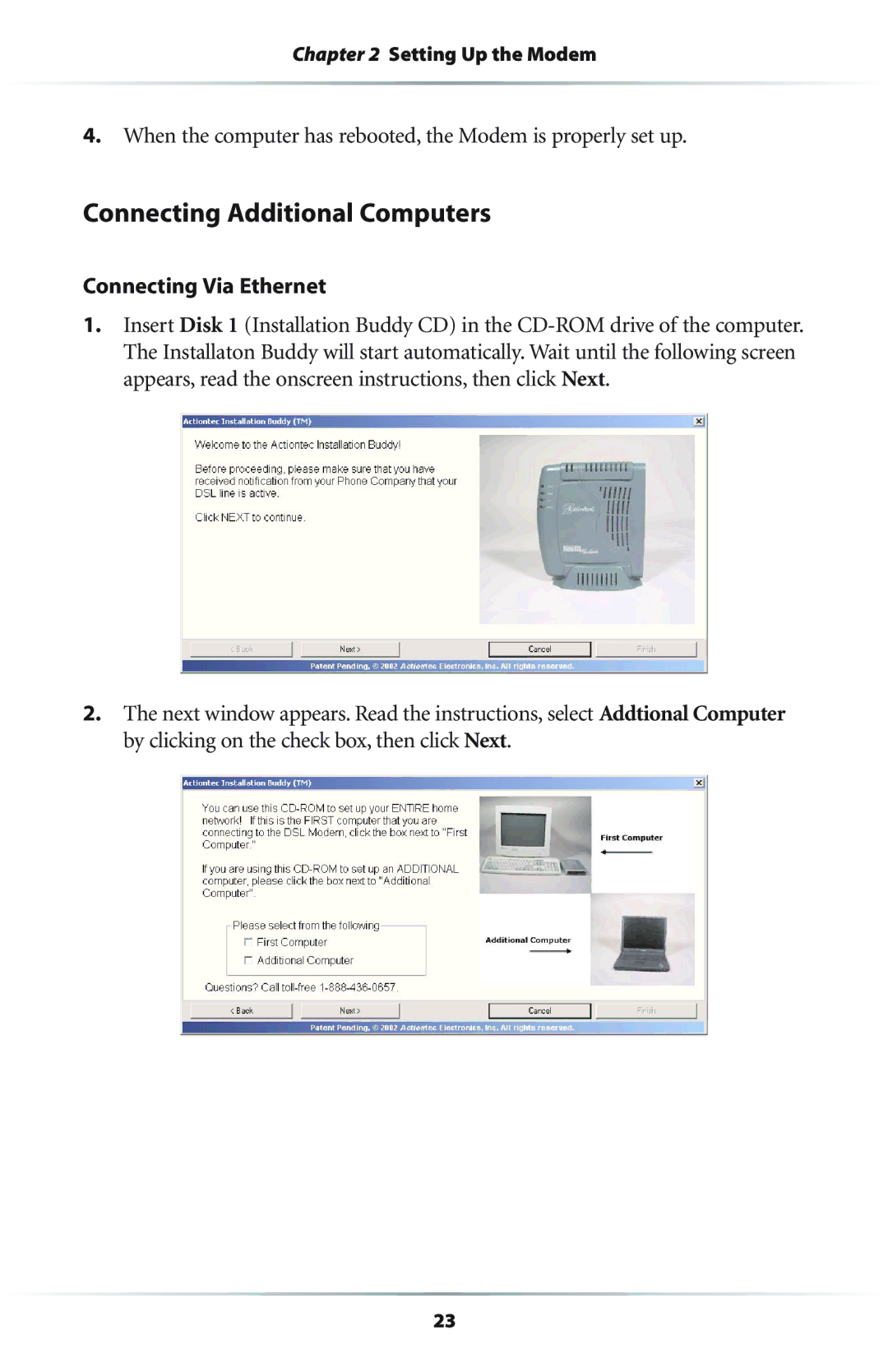 Actiontec electronic R4500U user manual Connecting Additional Computers 