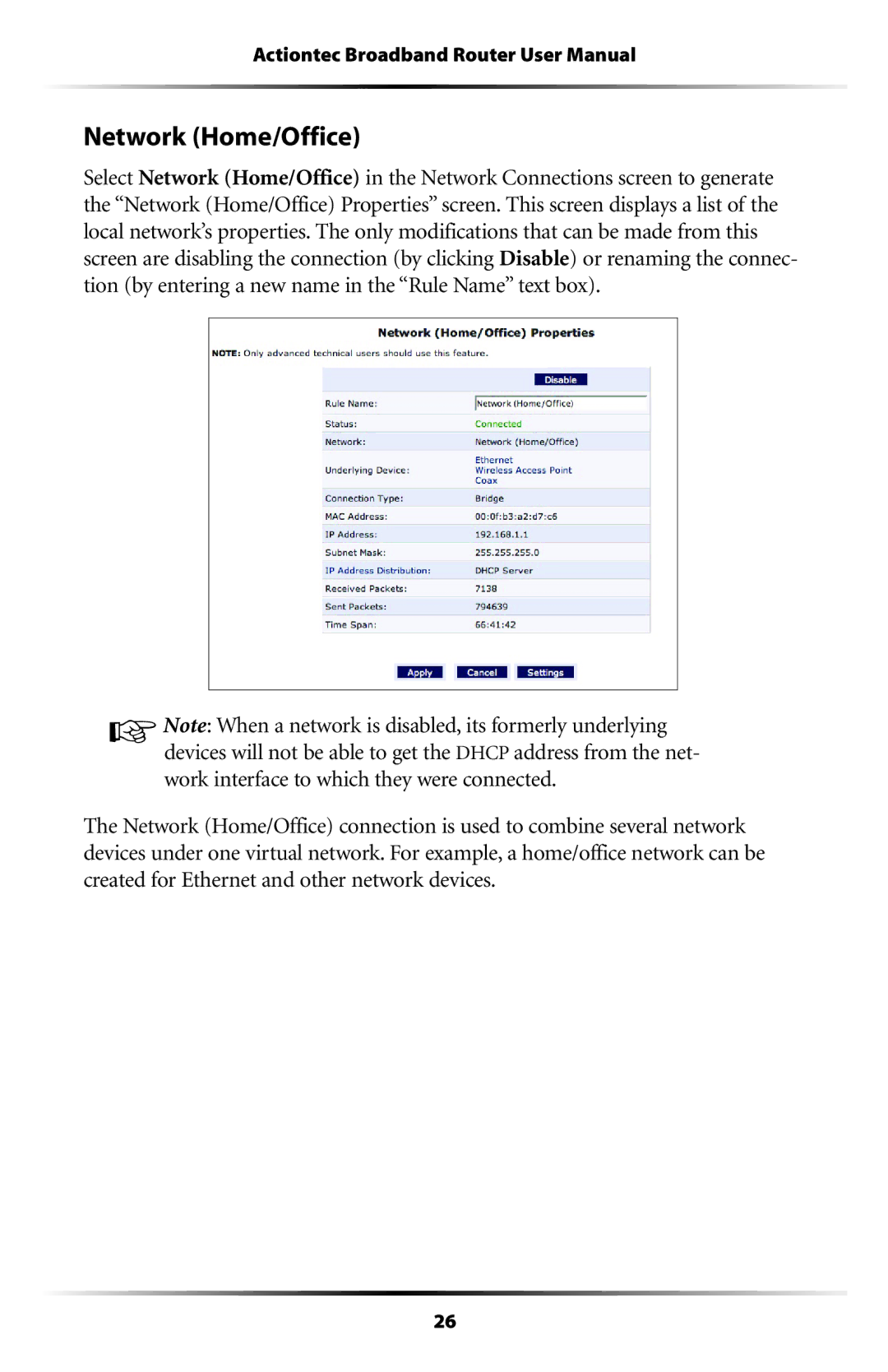 Actiontec electronic RI408 user manual Network Home/Office 