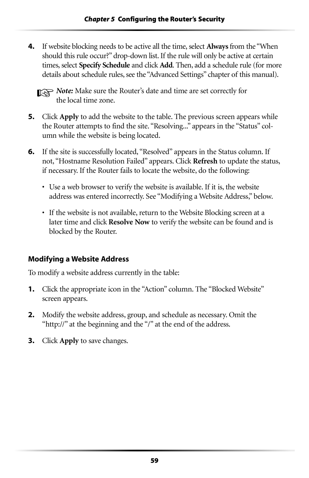 Actiontec electronic RI408 user manual Click Apply to save changes 