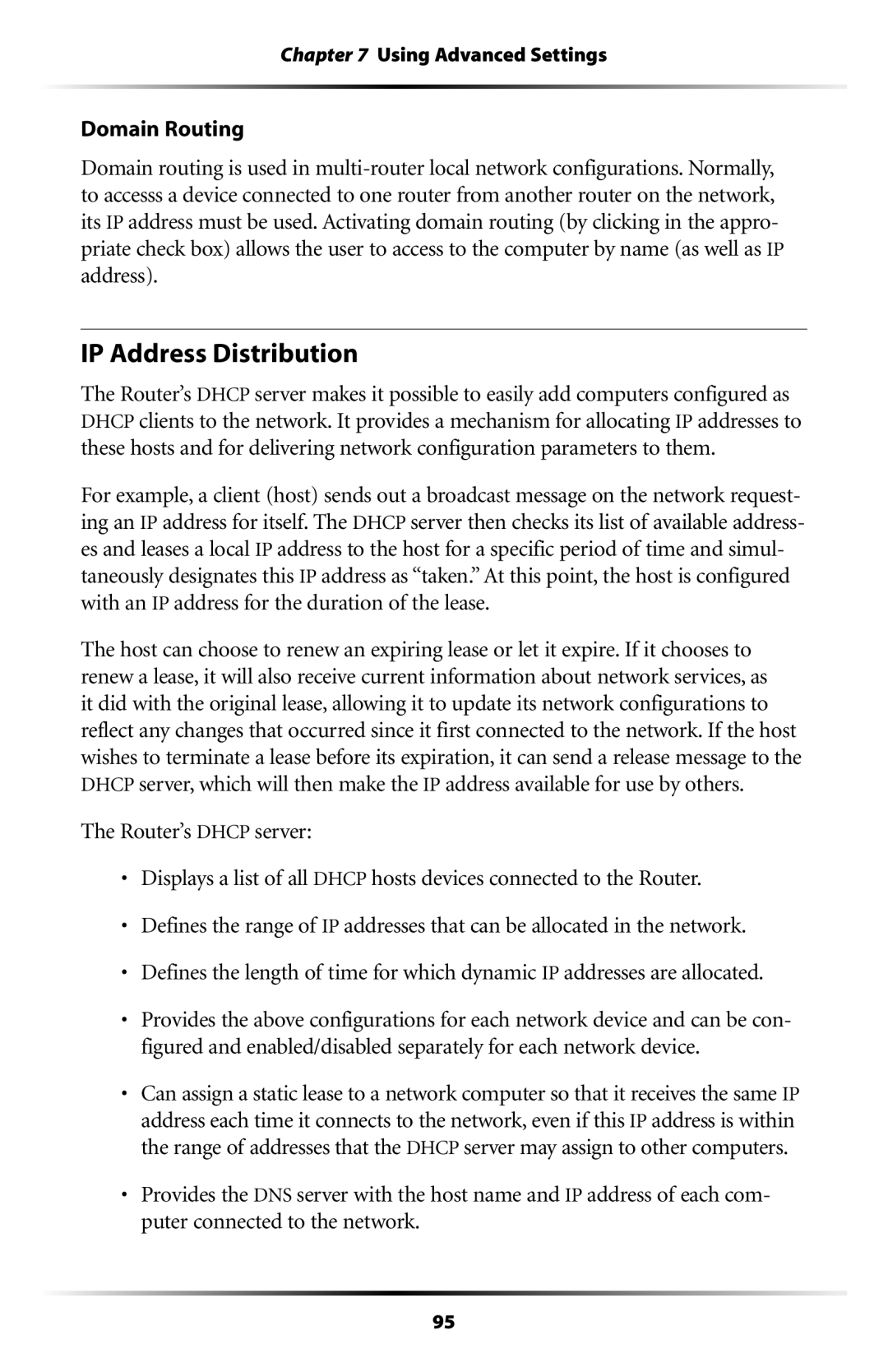 Actiontec electronic RI408 user manual IP Address Distribution 