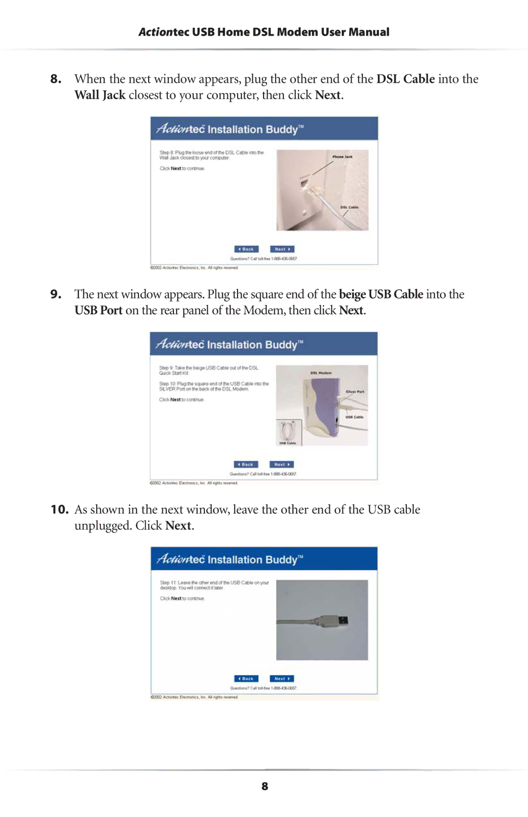 Actiontec electronic UD800TP user manual 