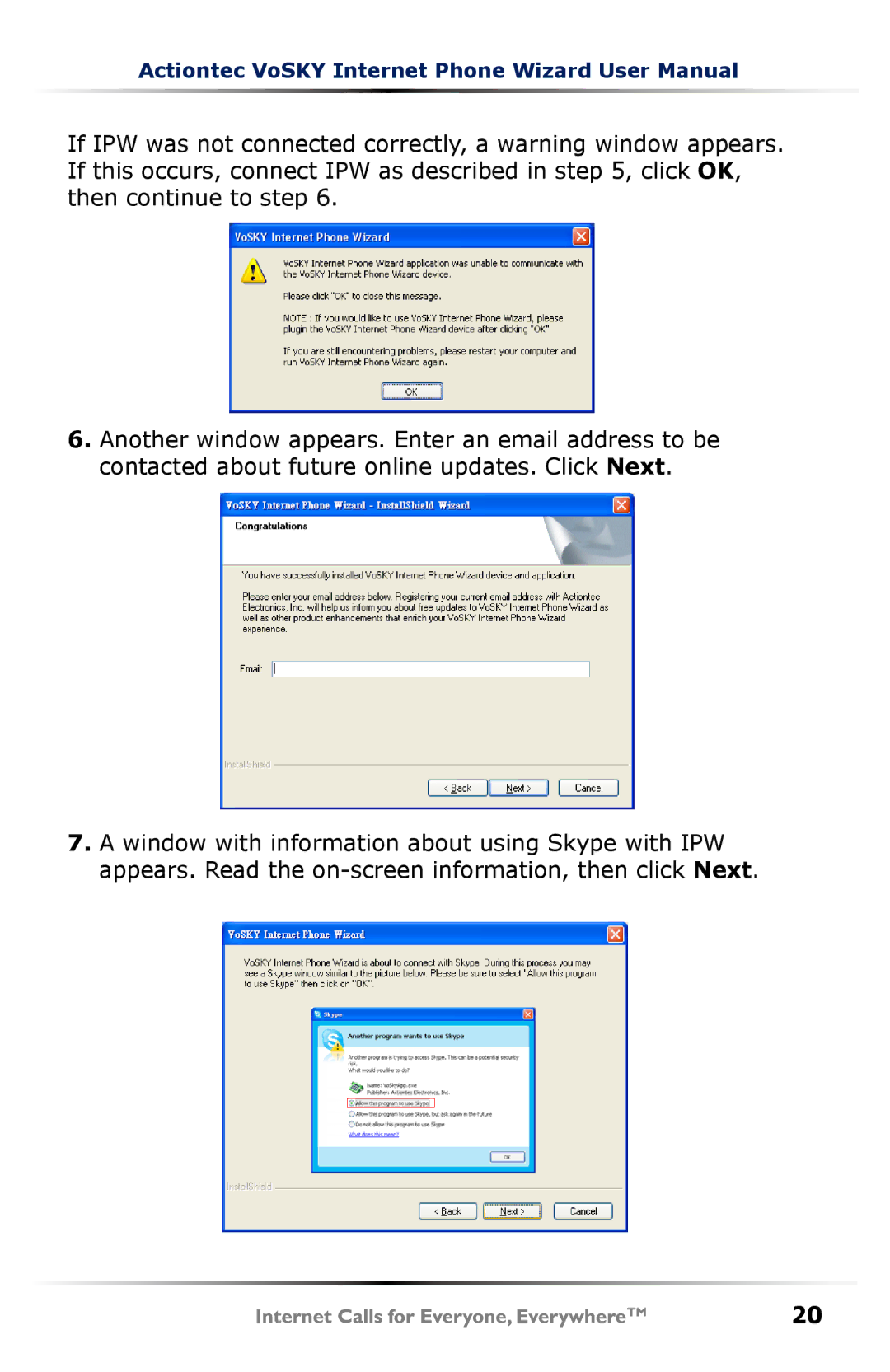 Actiontec electronic UP101 user manual 