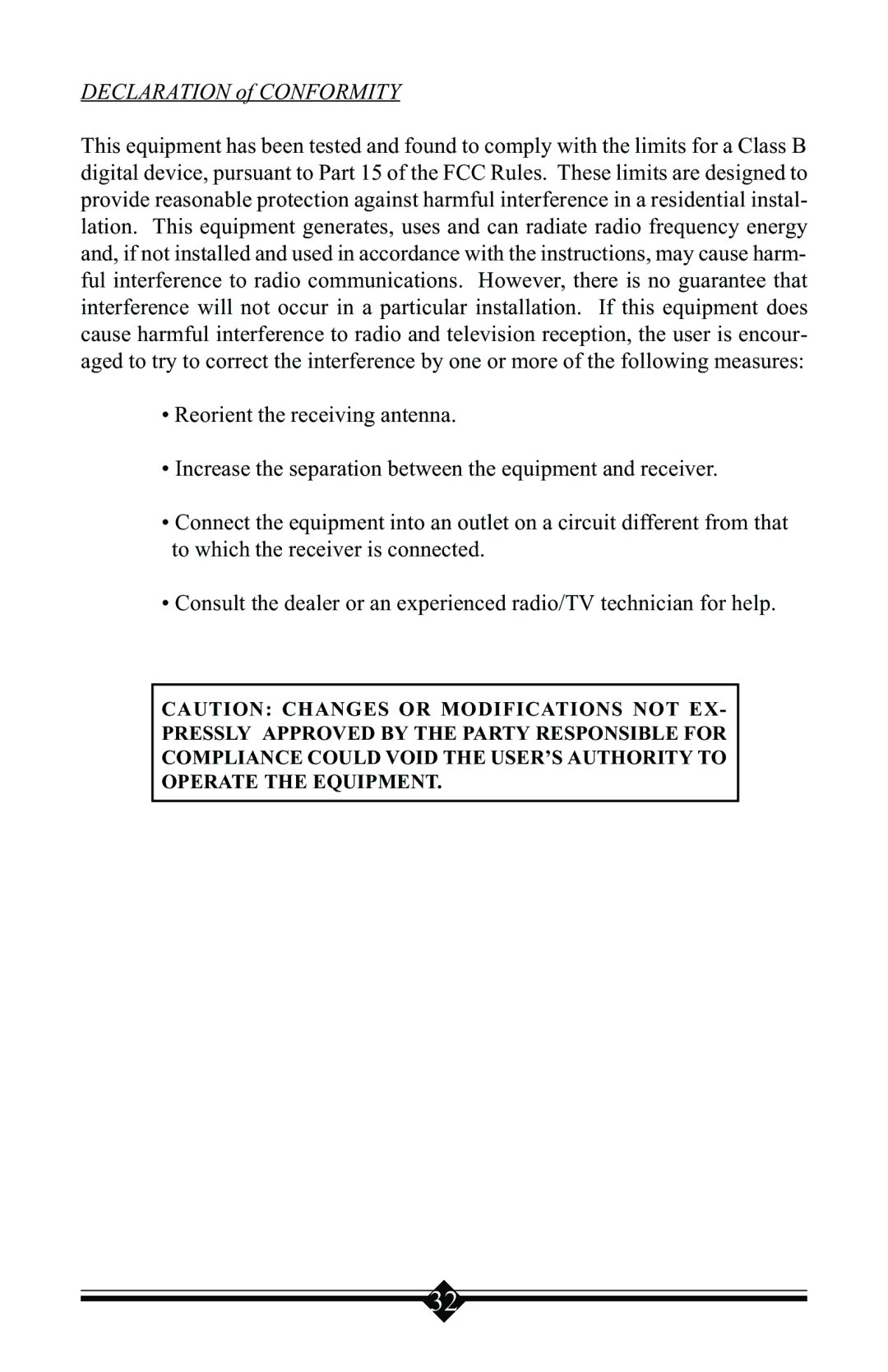 Actiontec electronic V.90 manual Declaration of Conformity 