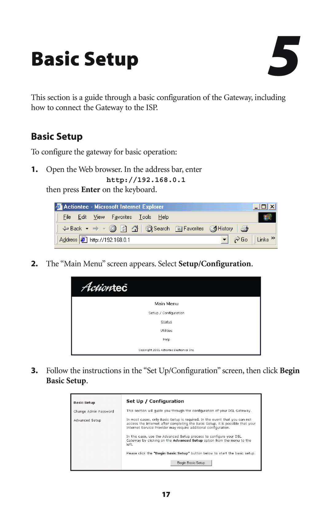 Actiontec electronic Wireless-Ready user manual Basic Setup 