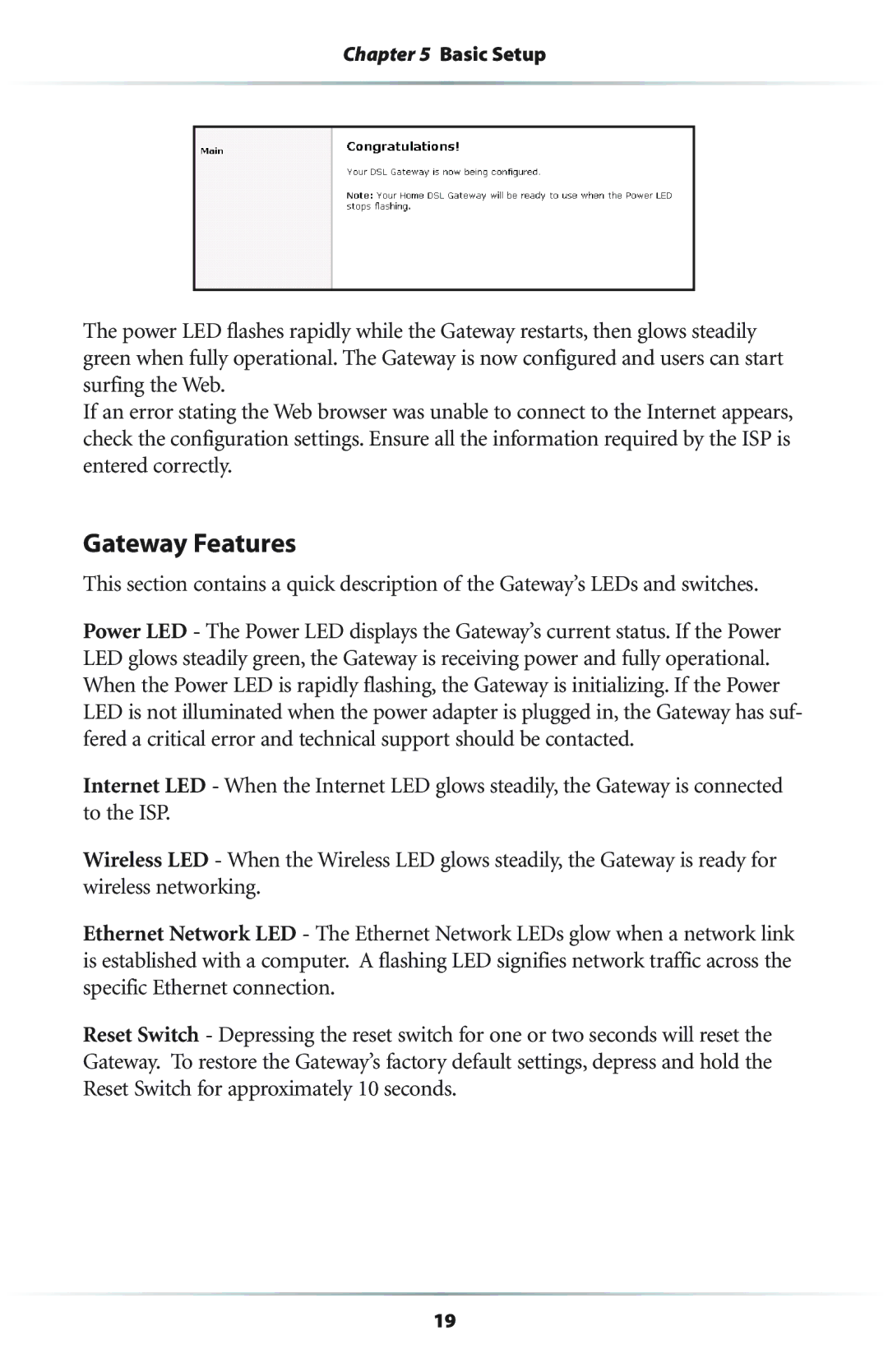 Actiontec electronic Wireless-Ready user manual Gateway Features 