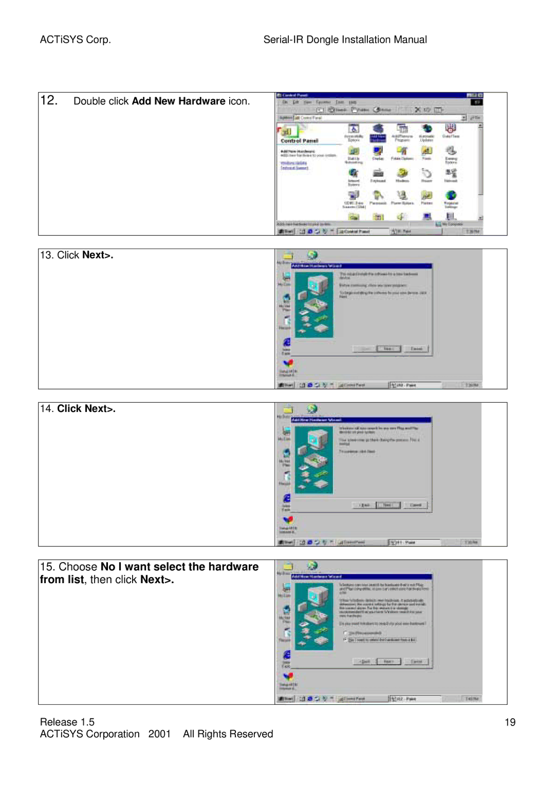 ACTiSYS ACT-IR200L, ACT-IR220L user manual Click Next 