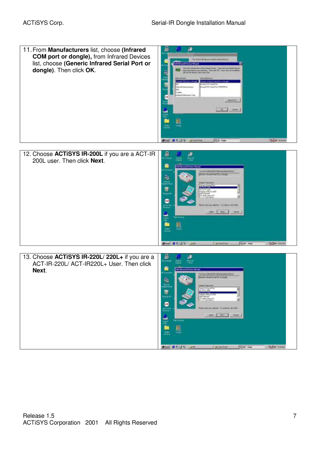 ACTiSYS ACT-IR200L, ACT-IR220L user manual 