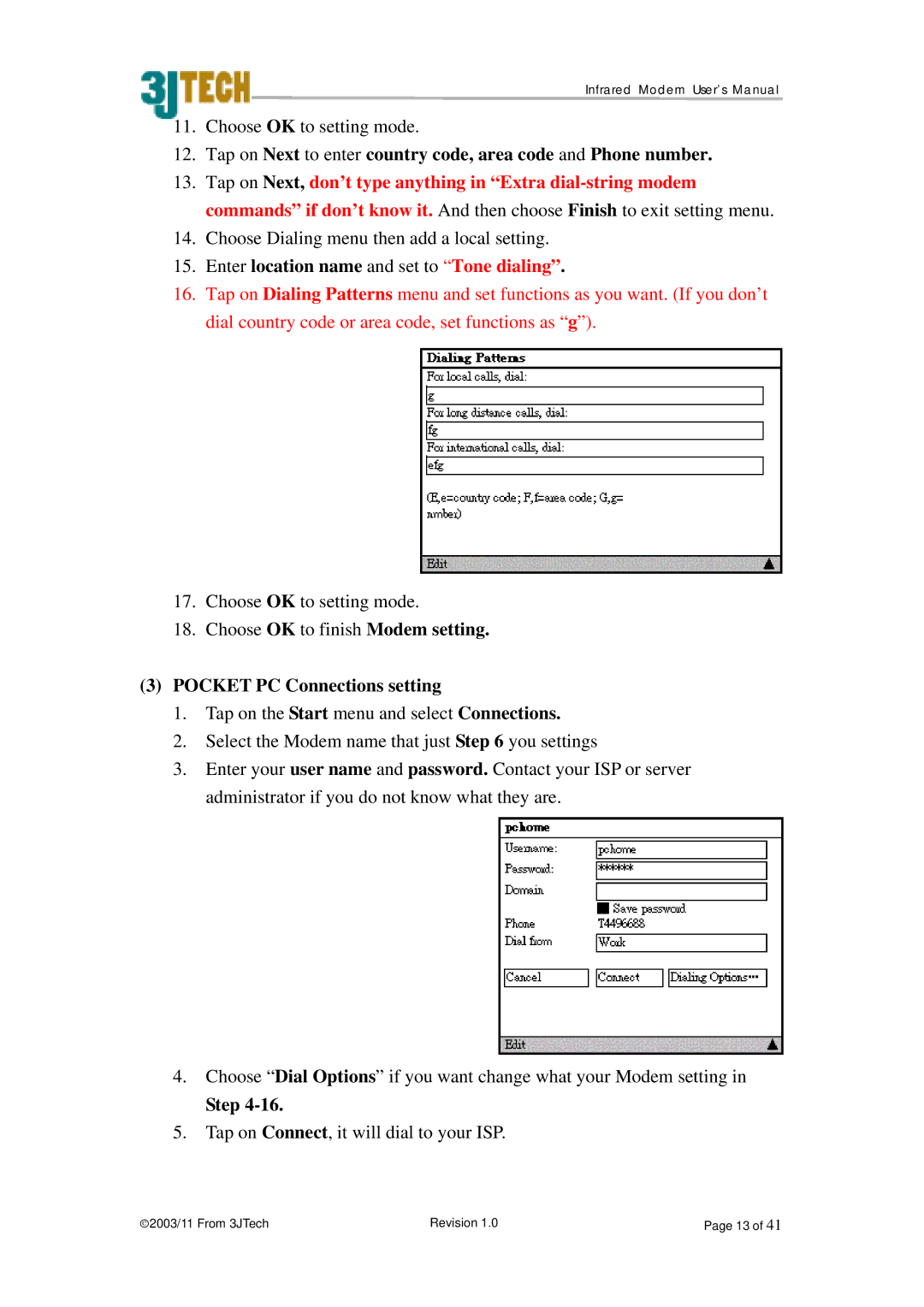 ACTiSYS PP2-5600 user manual Pocket PC Connections setting, Step 