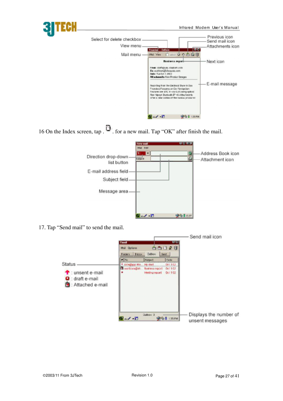 ACTiSYS PP2-5600 user manual Infrared Modem User’s Manual 