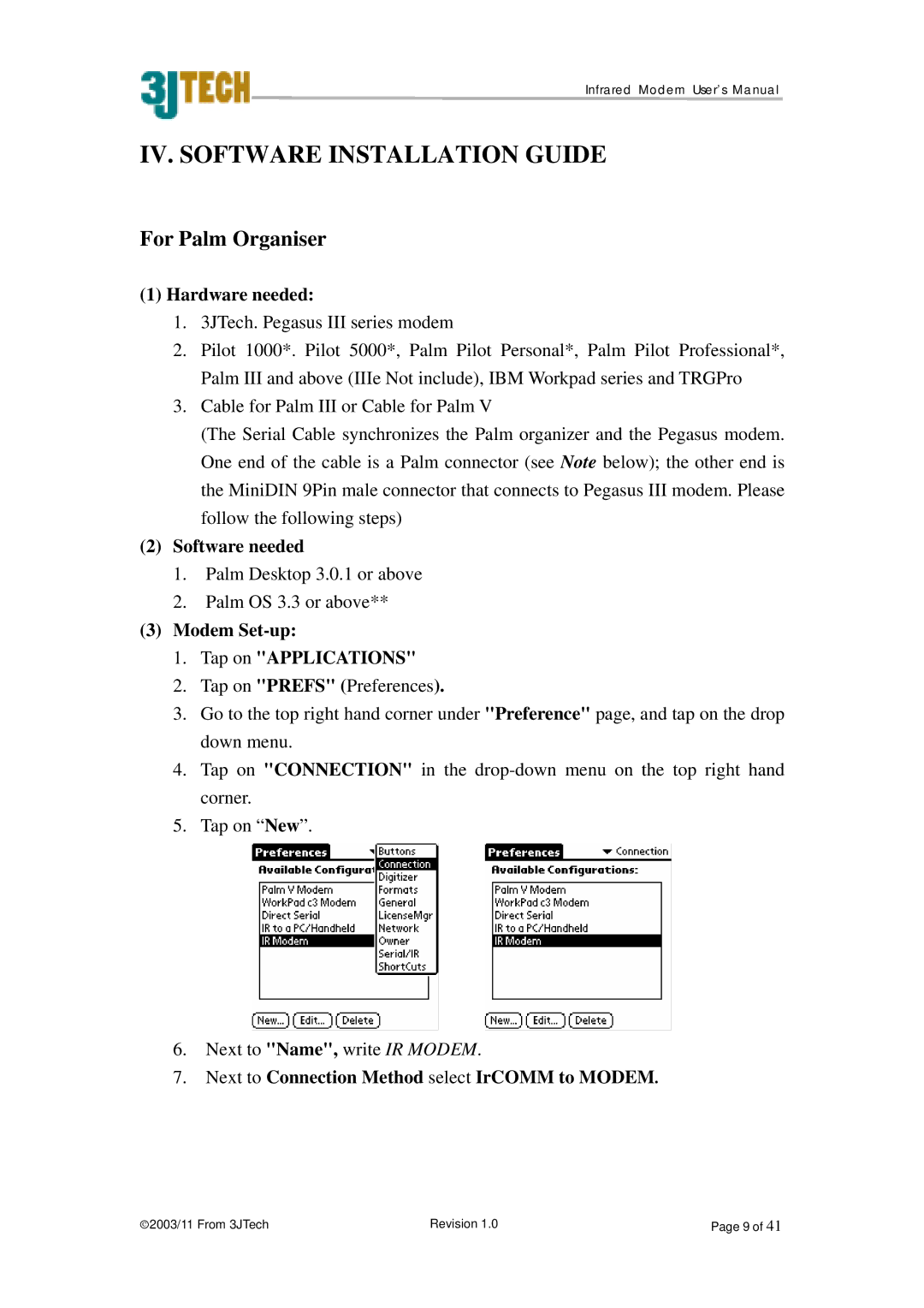 ACTiSYS PP2-5600 user manual IV. Software Installation Guide, For Palm Organiser 