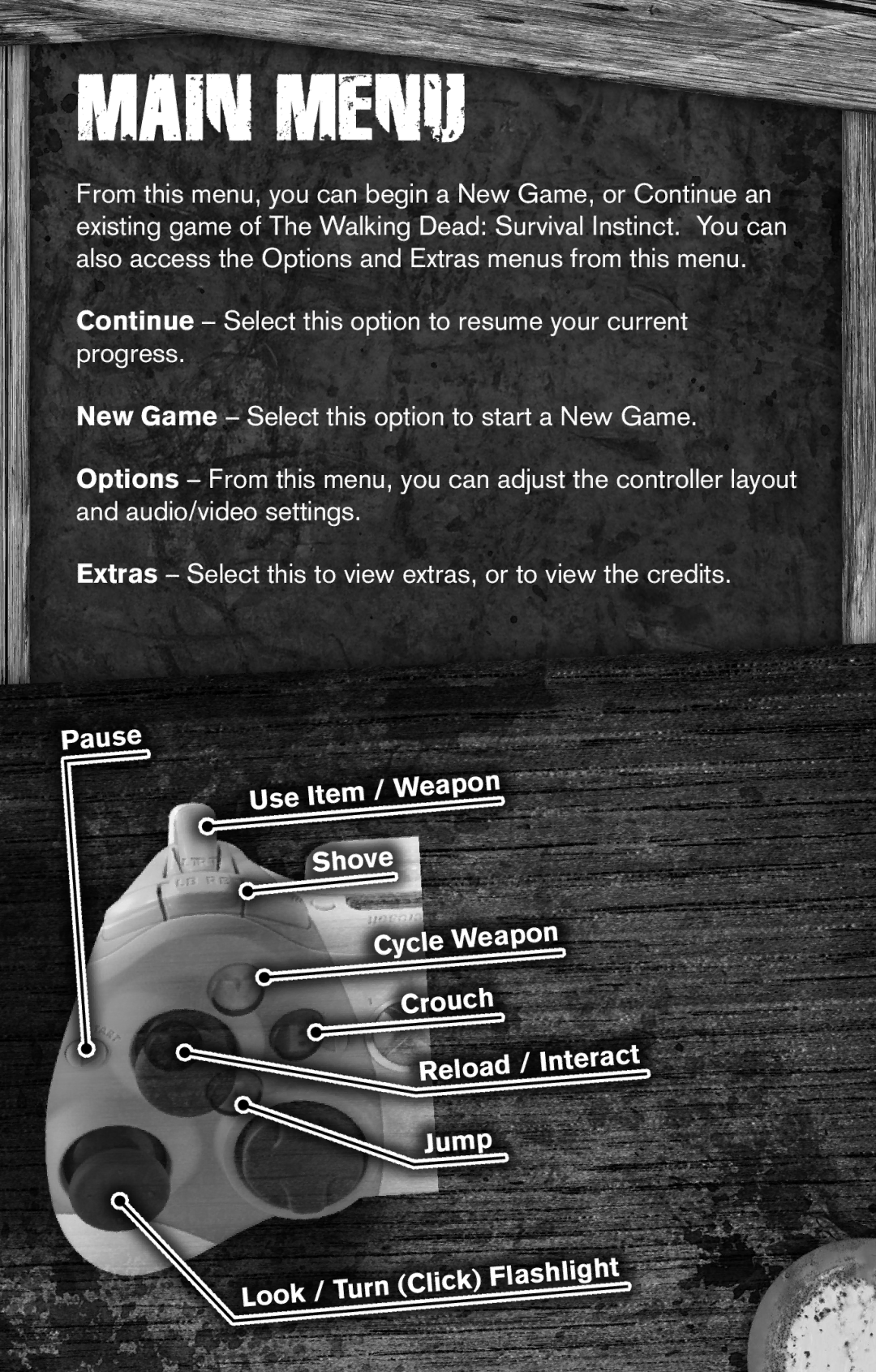 Activision 47875769977 manual Main Menu 