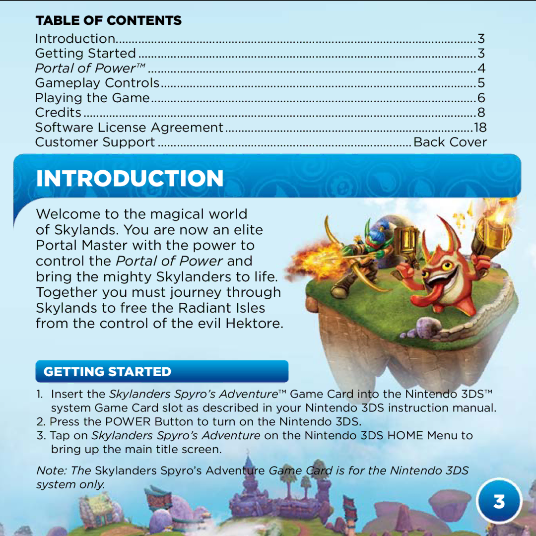 Activision 47875841543 manual Introduction, Table of Contents 