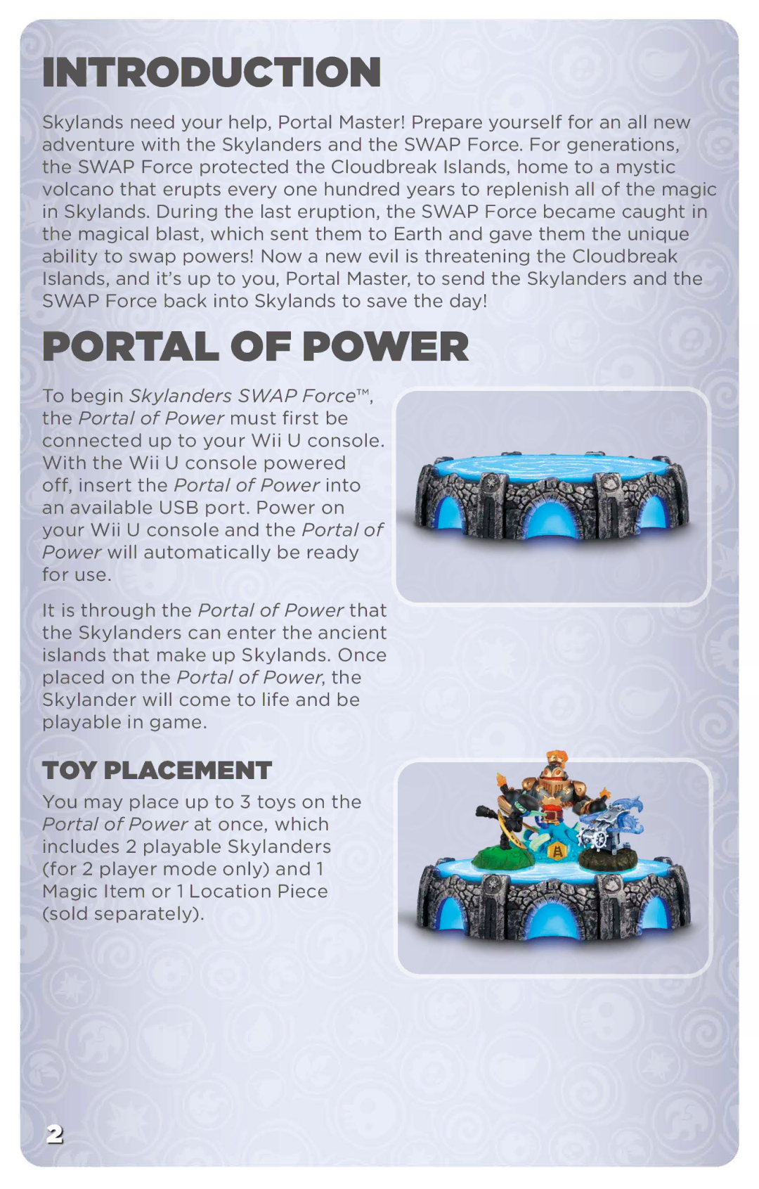 Activision 47875844377 manual Introduction, Portal of Power, Toy Placement 