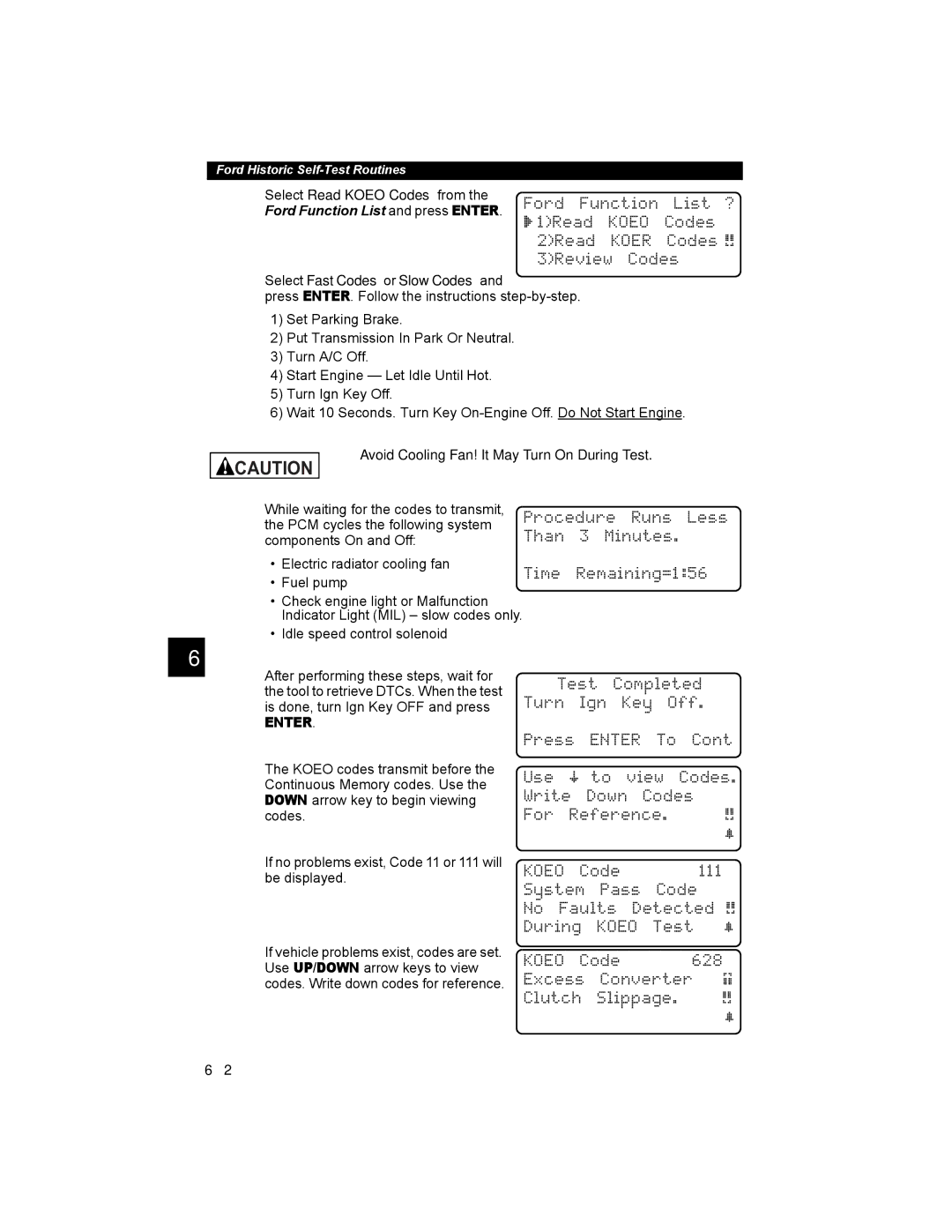 Actron 9640 user manual Koeo 