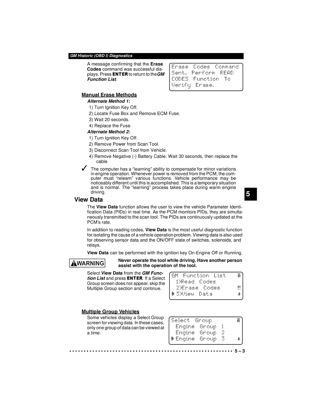 Actron 9640A manual View Data 