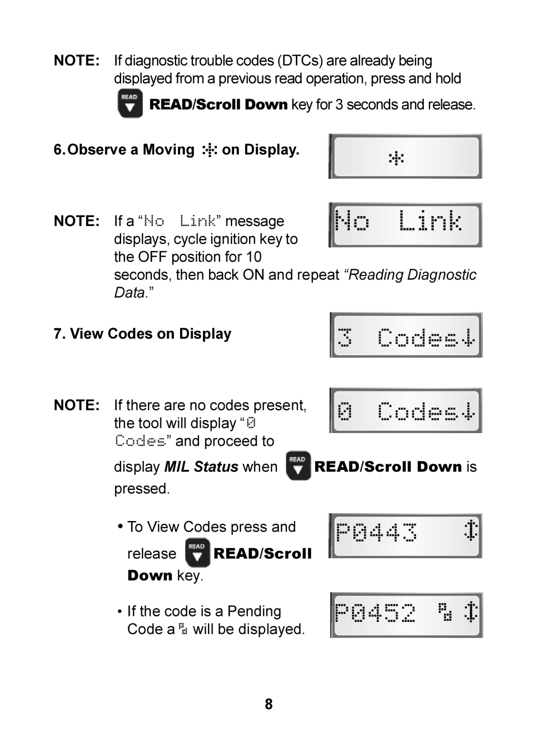 Actron CP9125 manual Codes9 