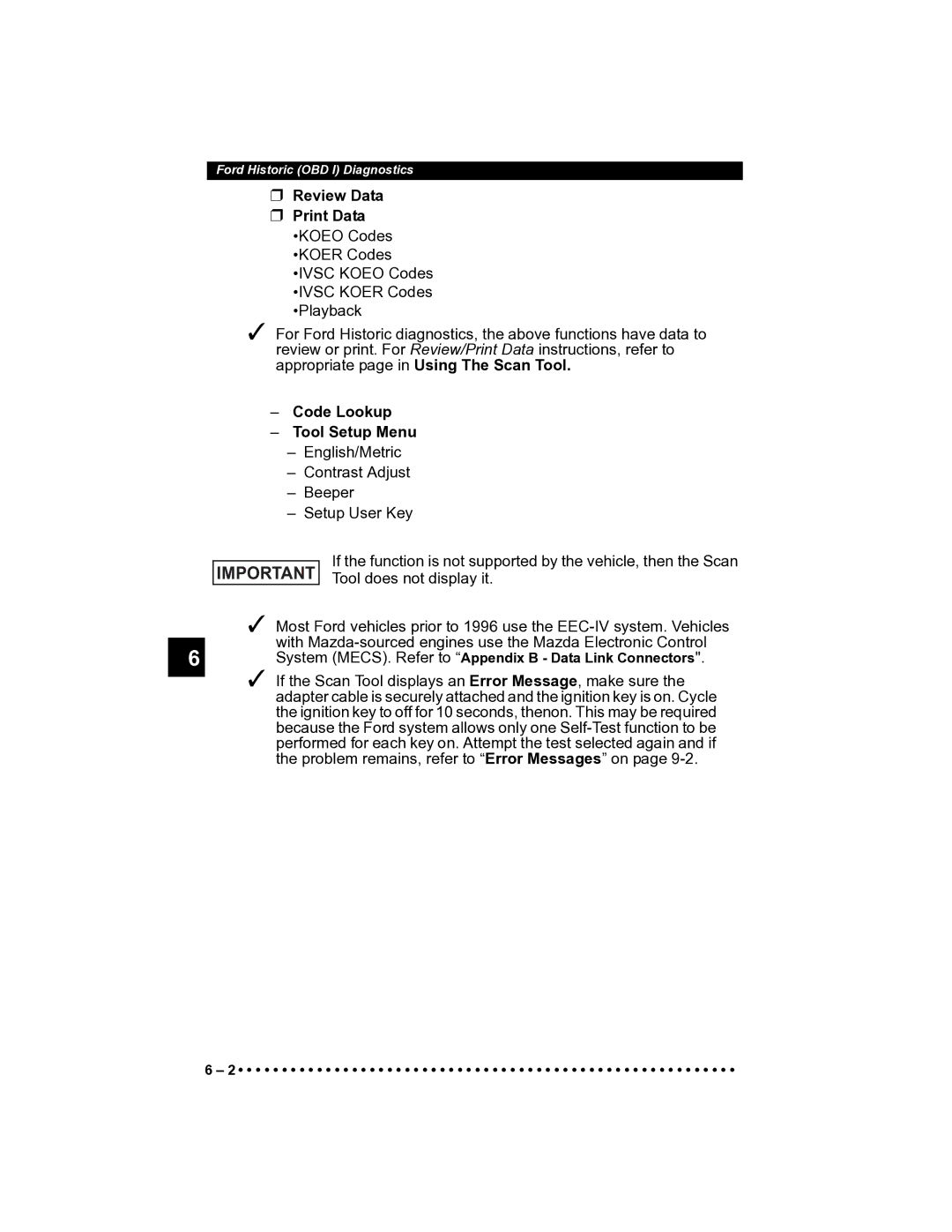 Actron CP9185 manual With Mazda-sourced engines use the Mazda Electronic Control 