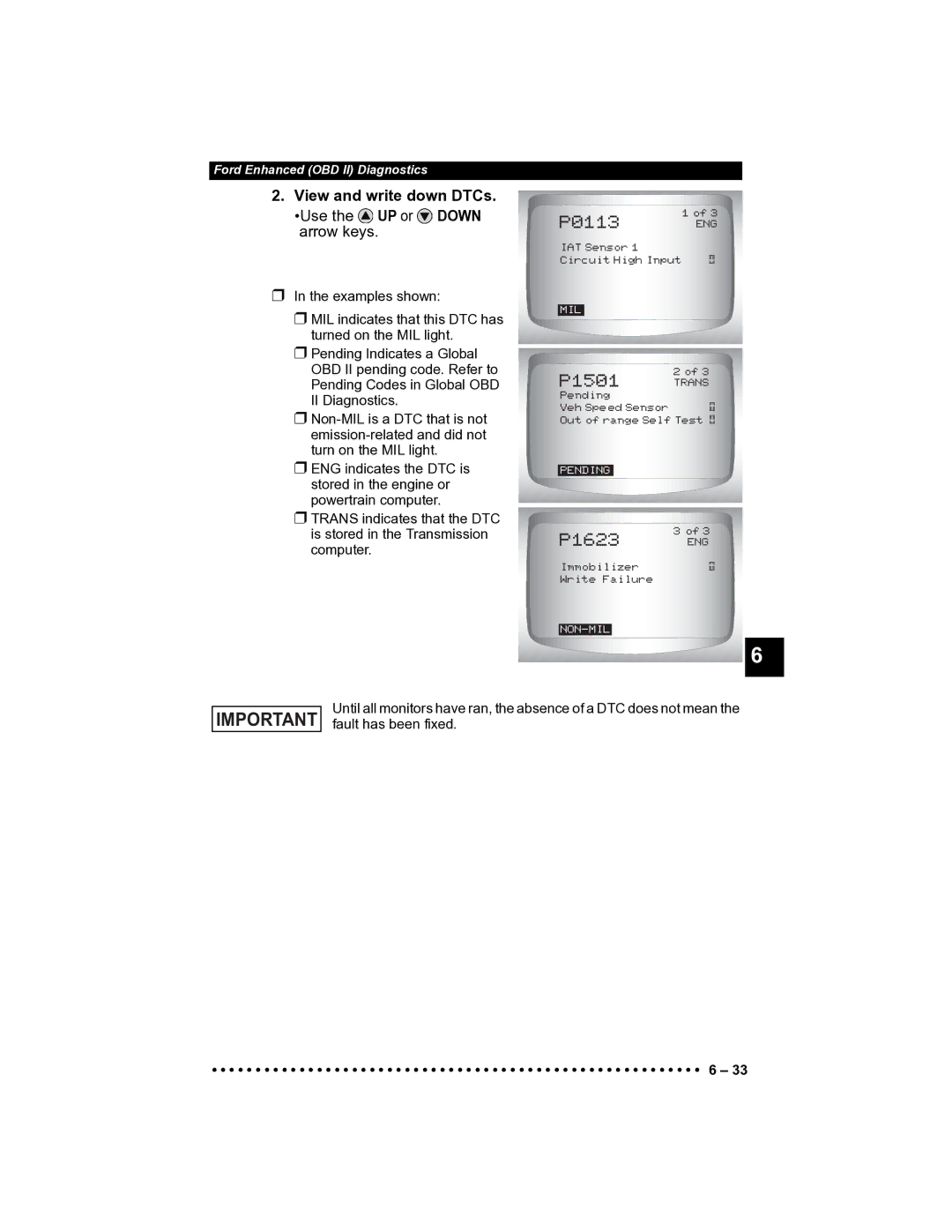 Actron CP9185 manual P1501 