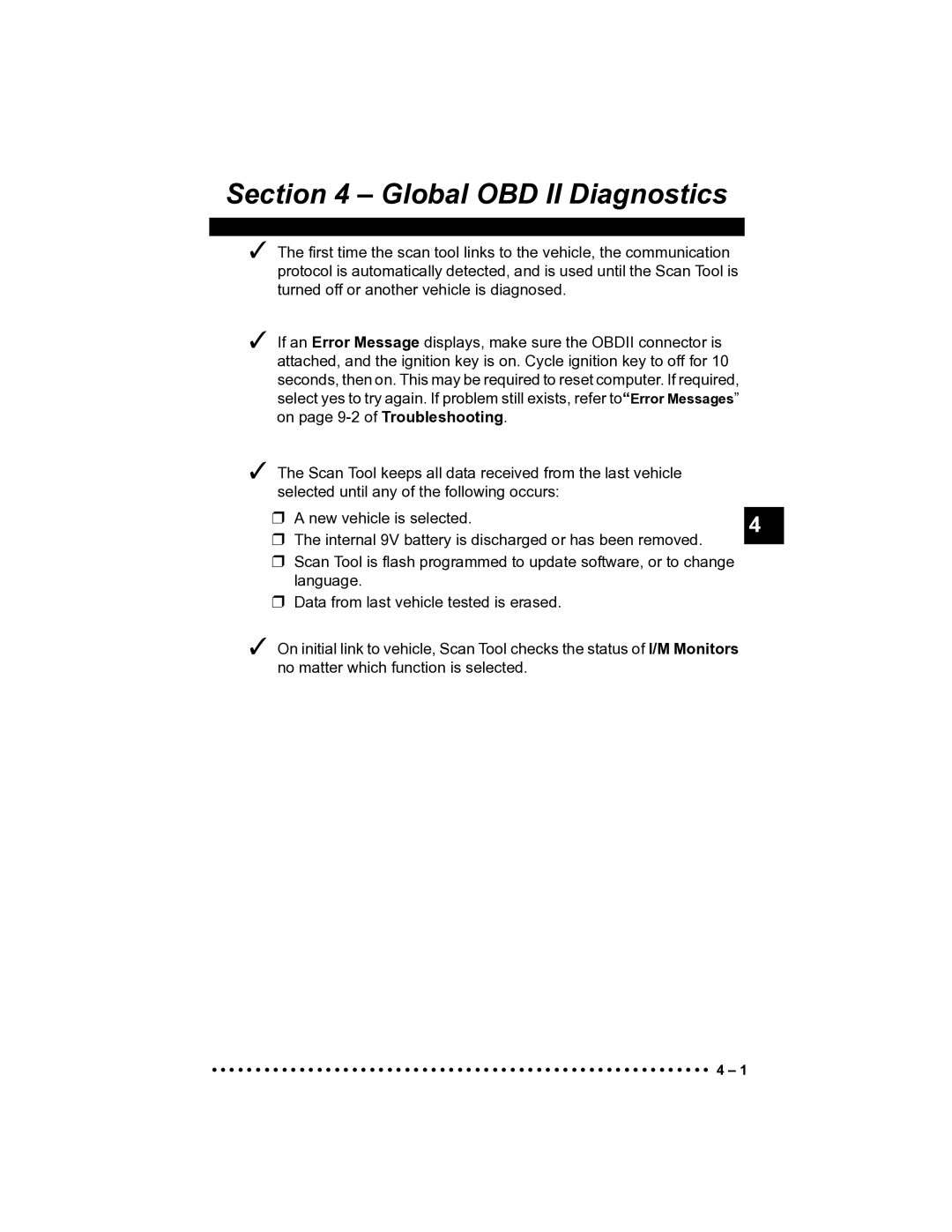 Actron CP9185 manual Global OBD II Diagnostics 