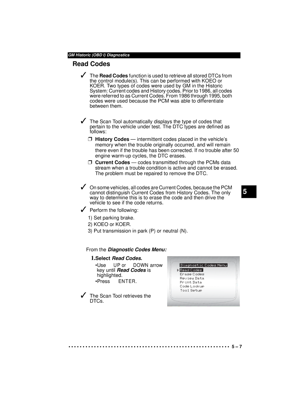 Actron CP9190 manual From the Diagnostic Codes Menu Select Read Codes 