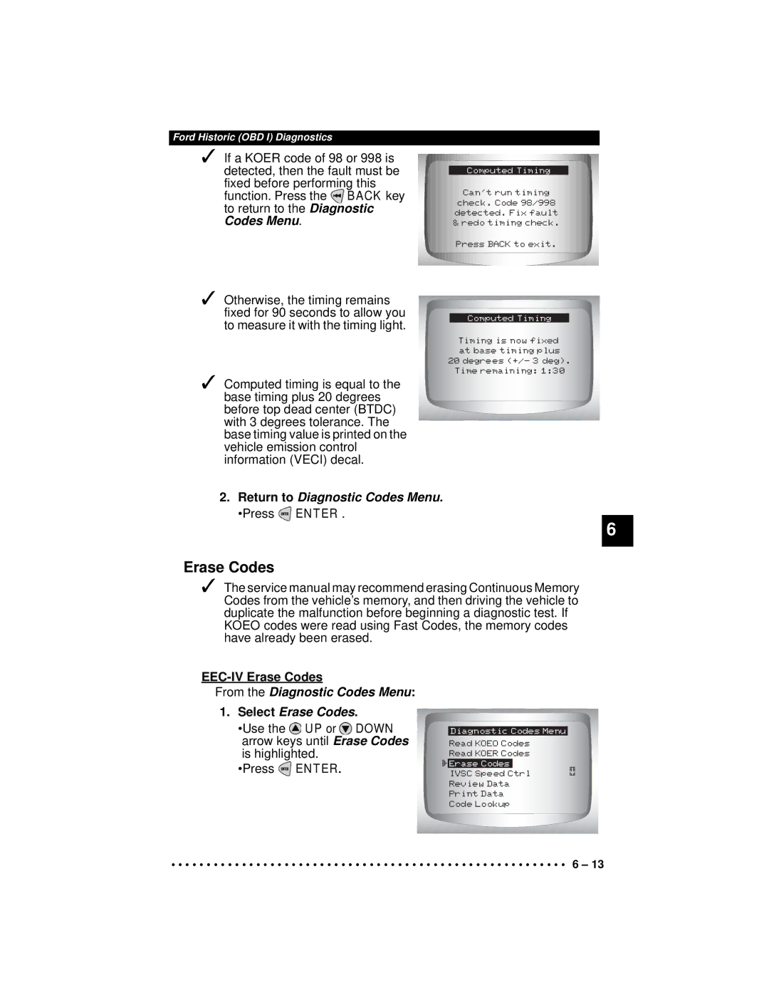 Actron CP9190 manual EEC-IV Erase Codes 