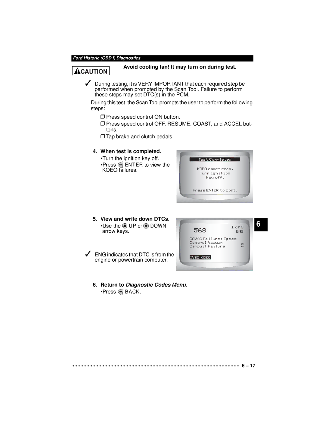 Actron CP9190 manual 568, When test is completed 