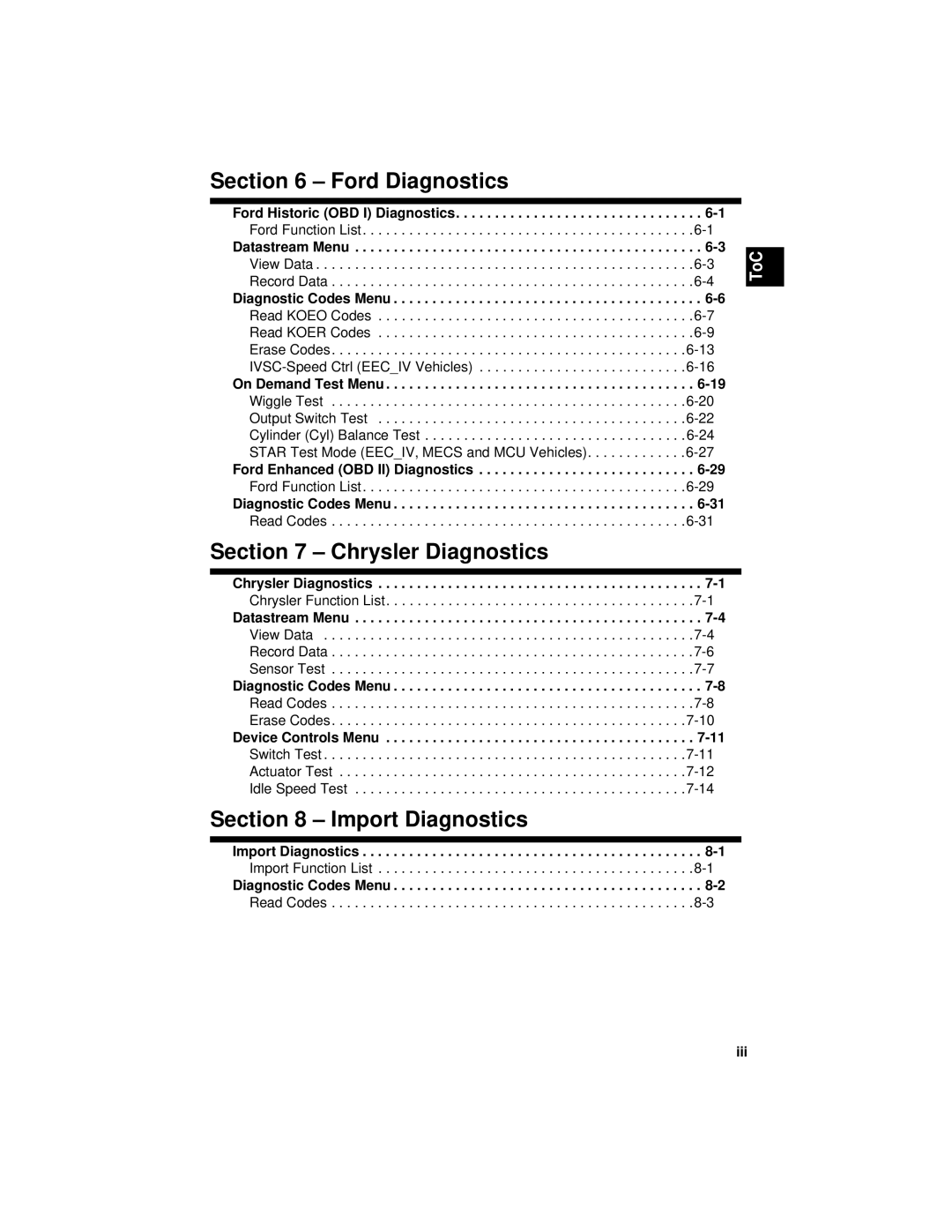 Actron CP9190 manual Import Diagnostics 