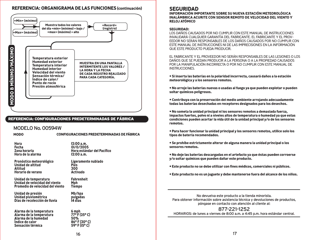 Acu-Rite 00594W instruction manual 