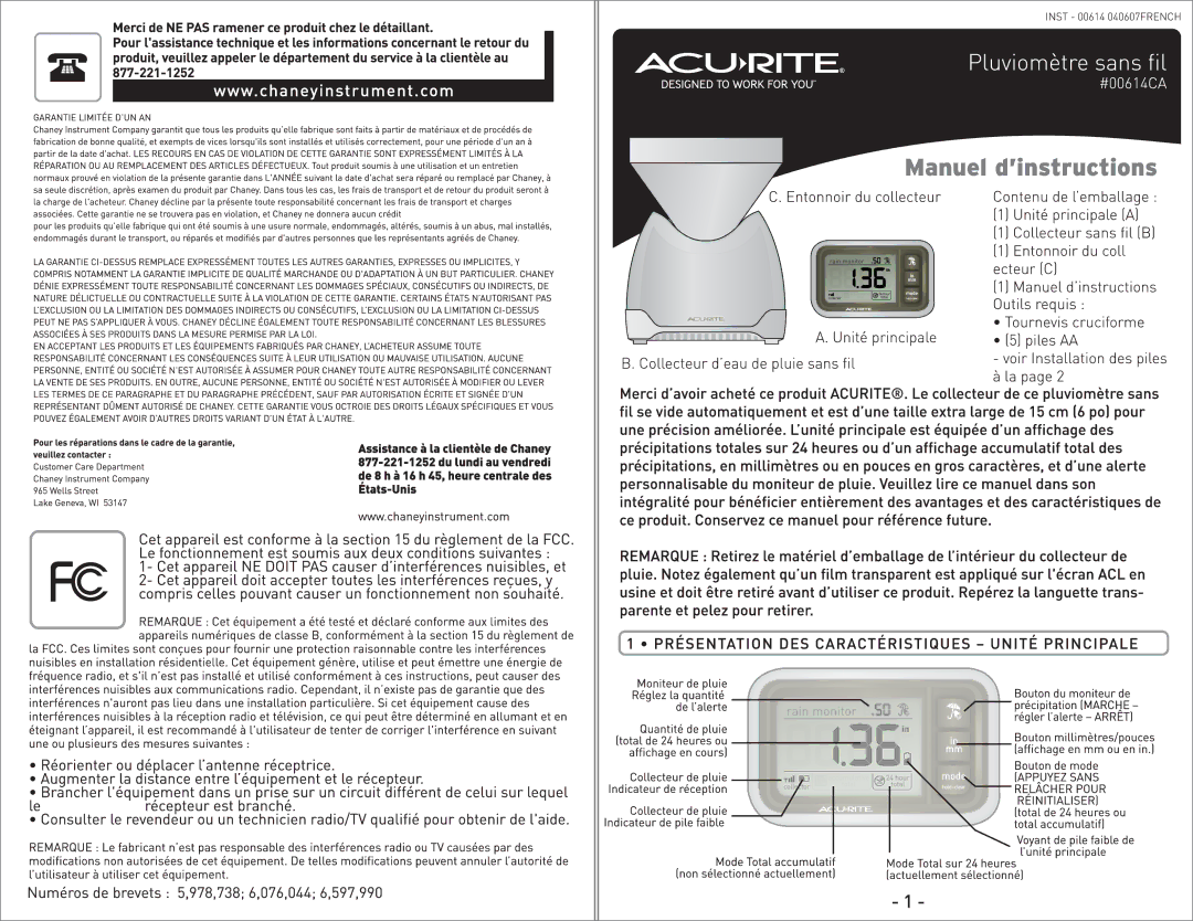 Acu-Rite 00614/00626SB instruction manual 