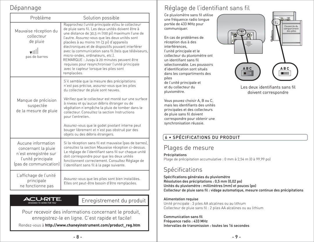 Acu-Rite 00614/00626SB instruction manual 