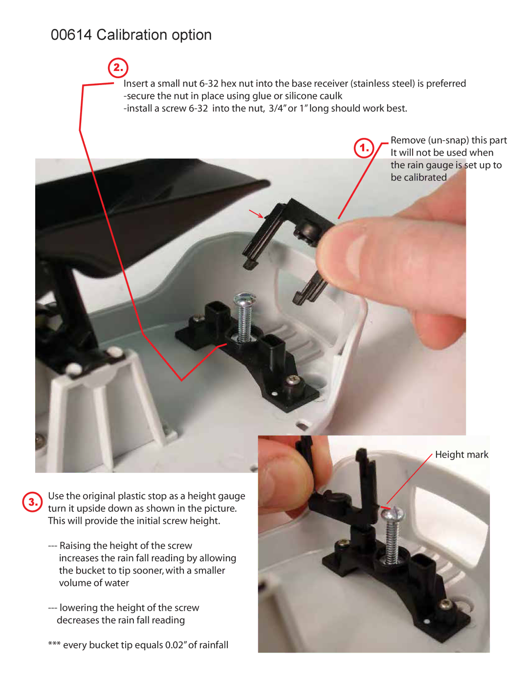 Acu-Rite 00614/00626SB instruction manual Calibration option 