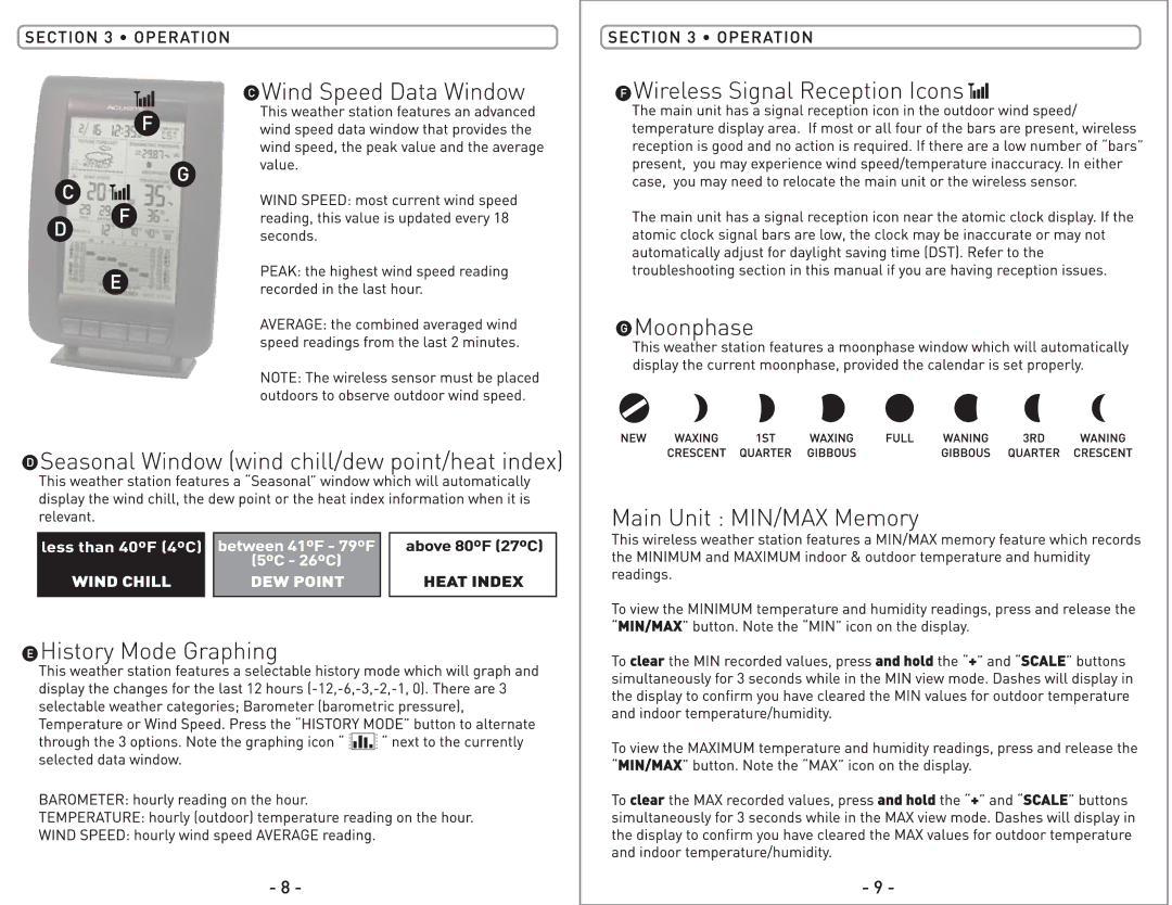 Acu-Rite 00634A1 manual 