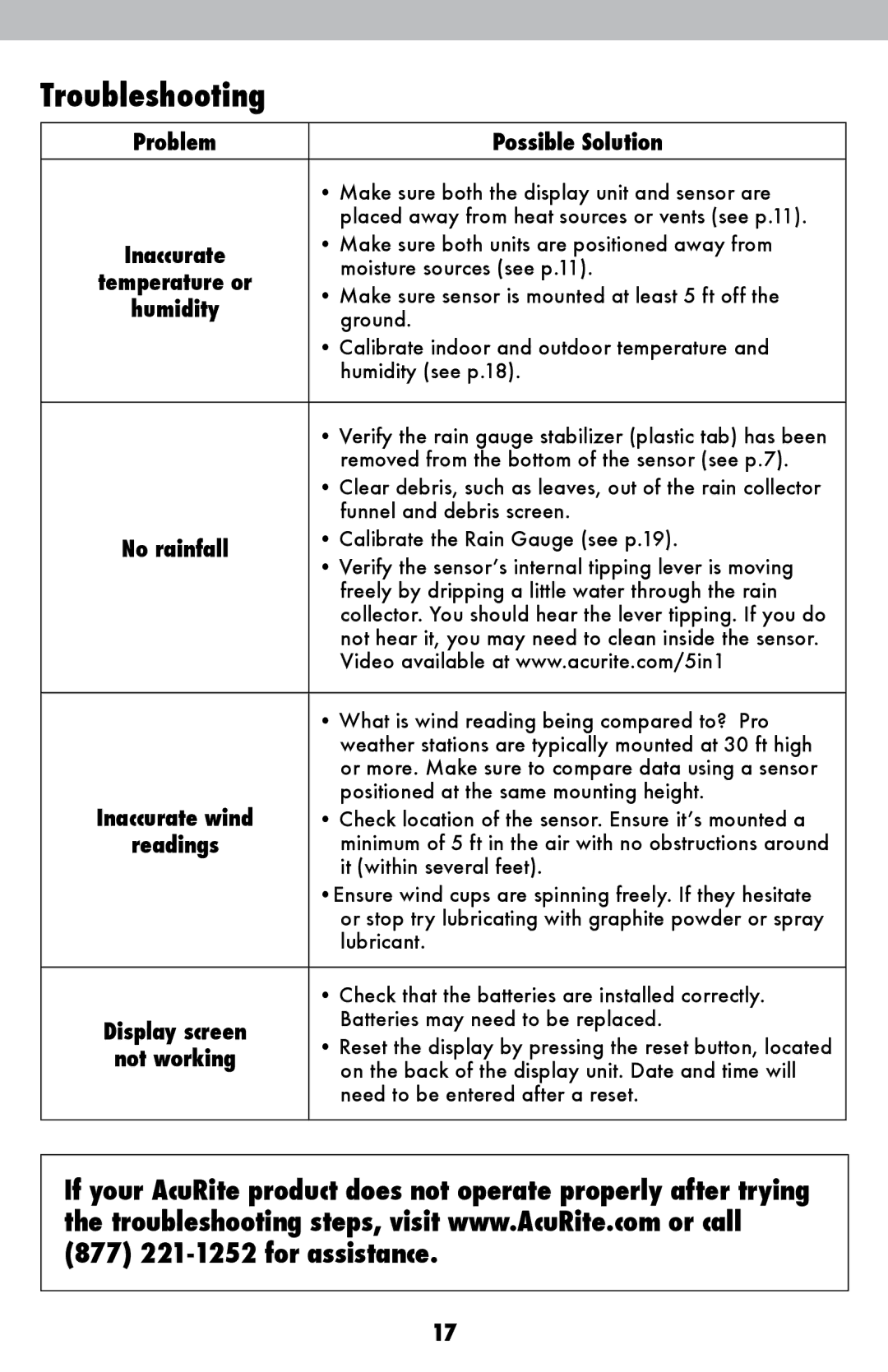 Acu-Rite 1010 instruction manual Temperature or 