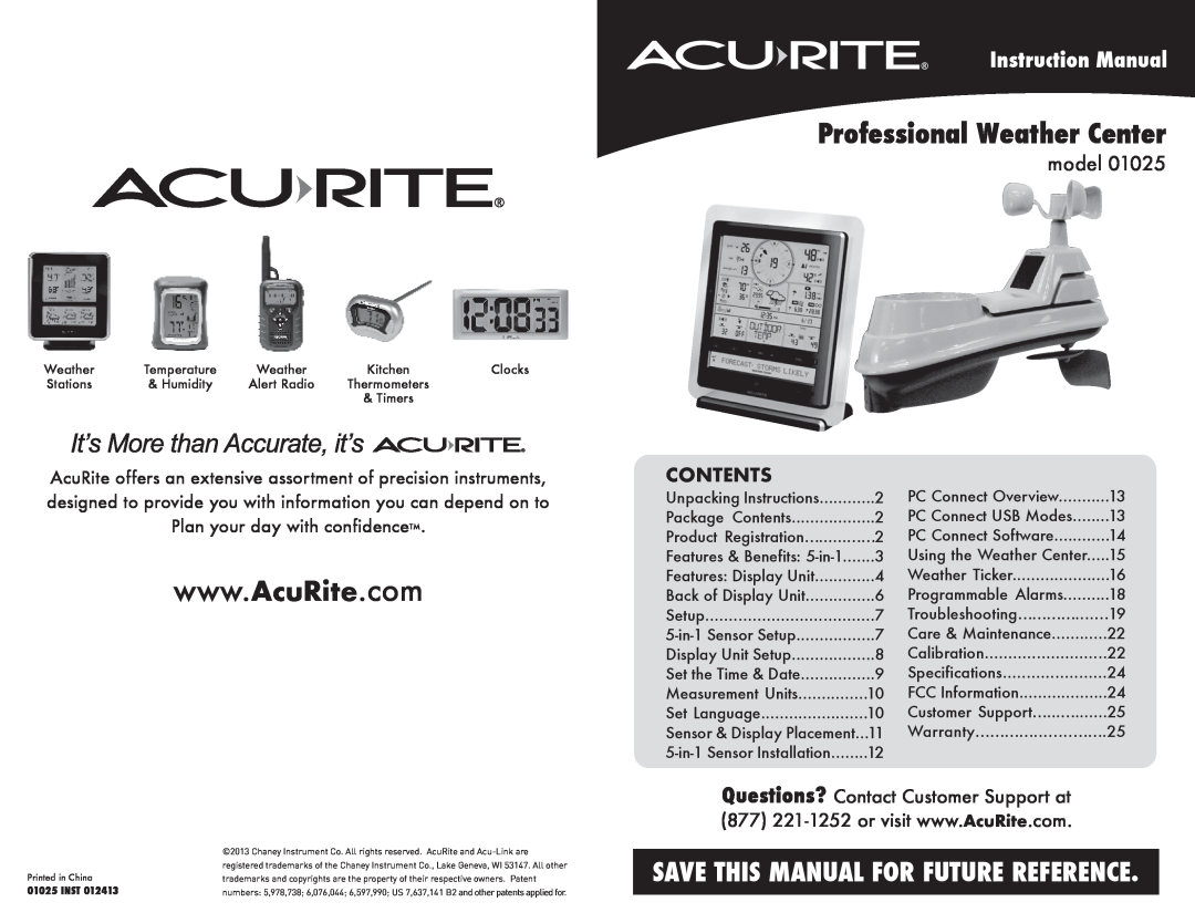 Acu-Rite 1025 manual 