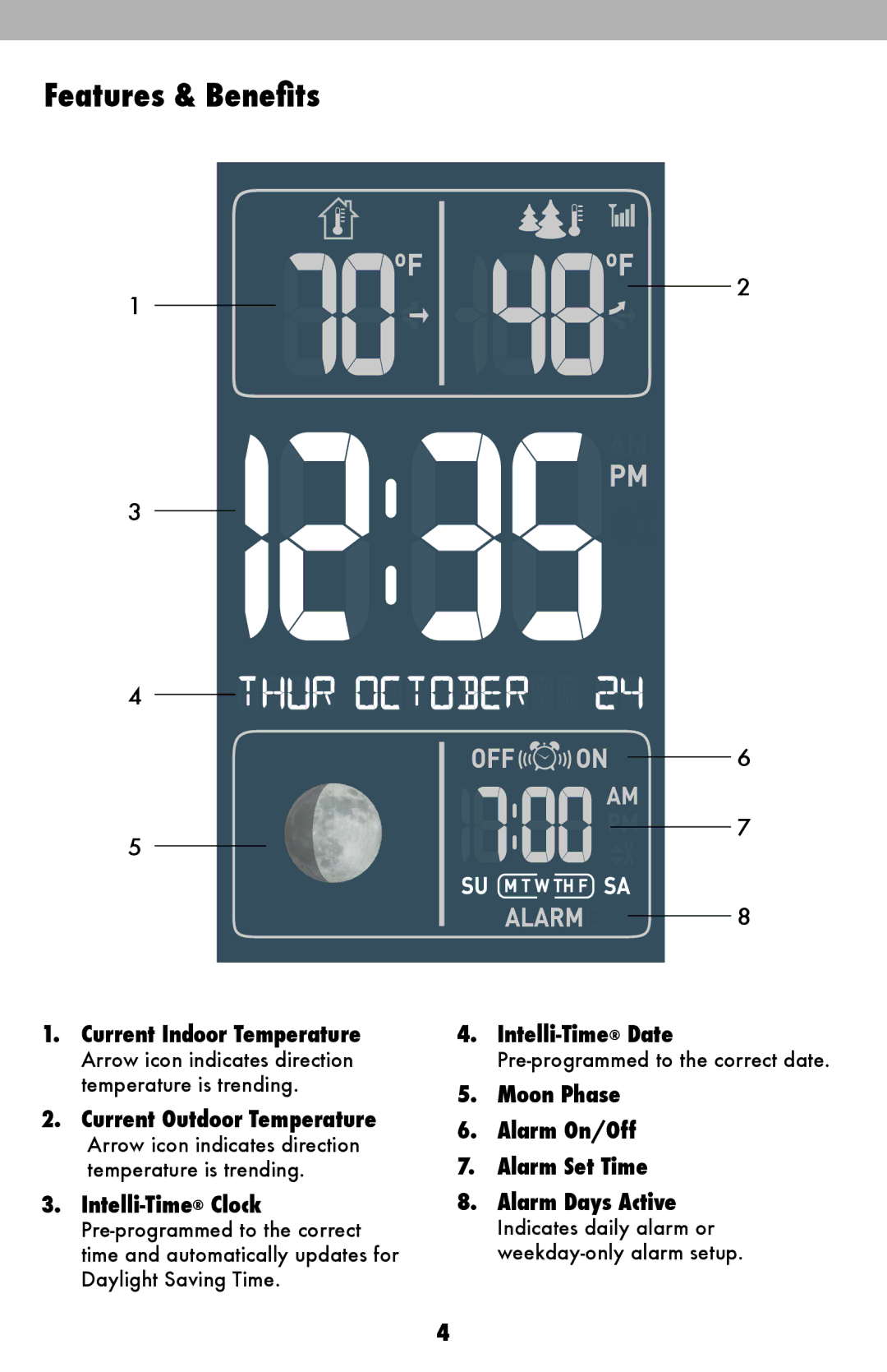 Acu-Rite 13026, 13020 instruction manual Current Indoor Temperature 