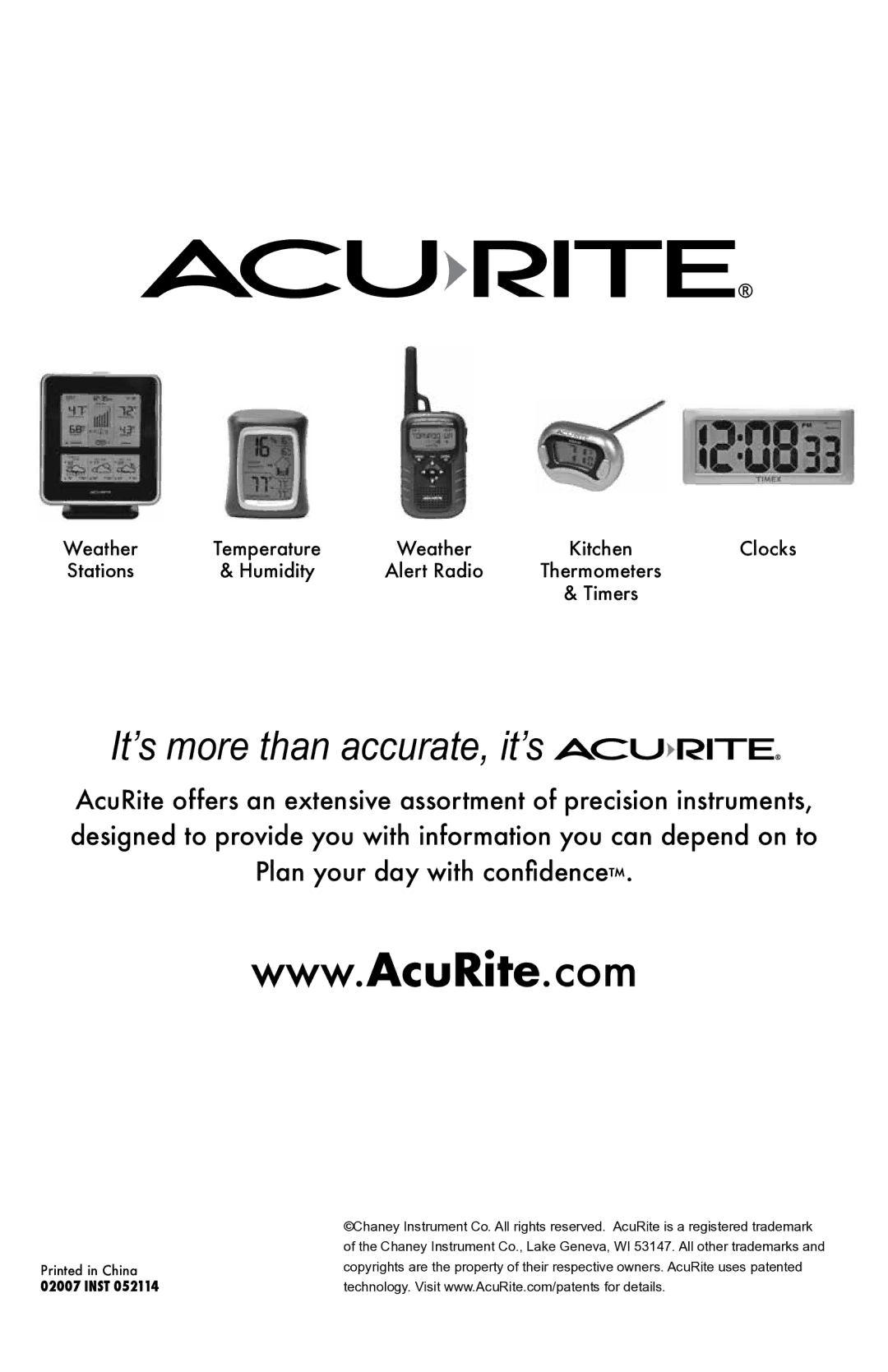 Acu-Rite 2007 instruction manual It’s more than accurate, it’s 