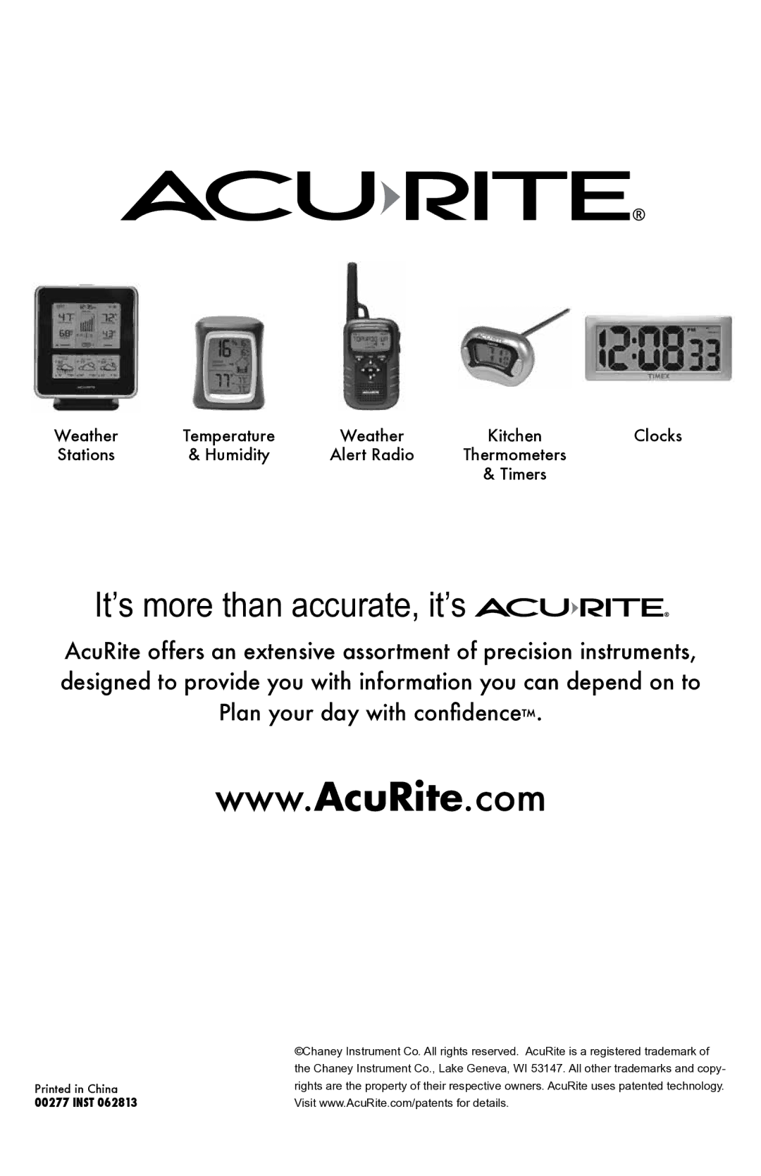 Acu-Rite 277 instruction manual It’s more than accurate, it’s 