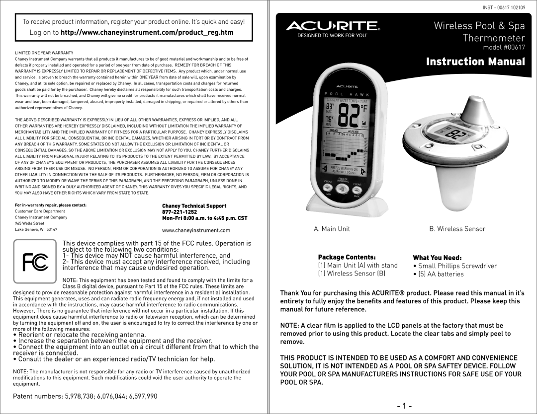 Acu-Rite 617 manual 