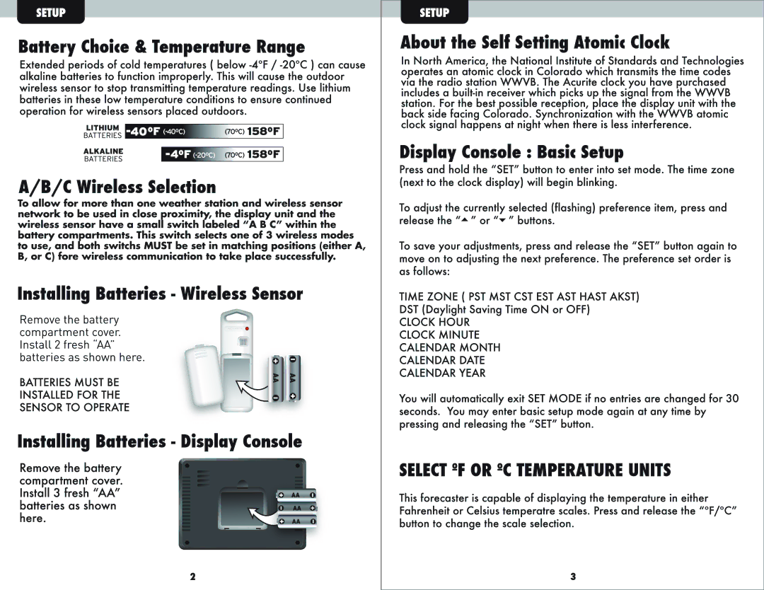 Acu-Rite #75077 manual 