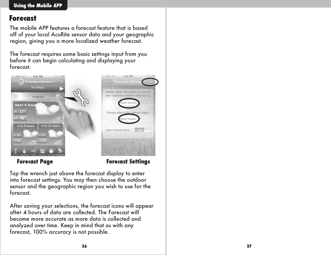 Acu-Rite 9150 instruction manual Forecast 