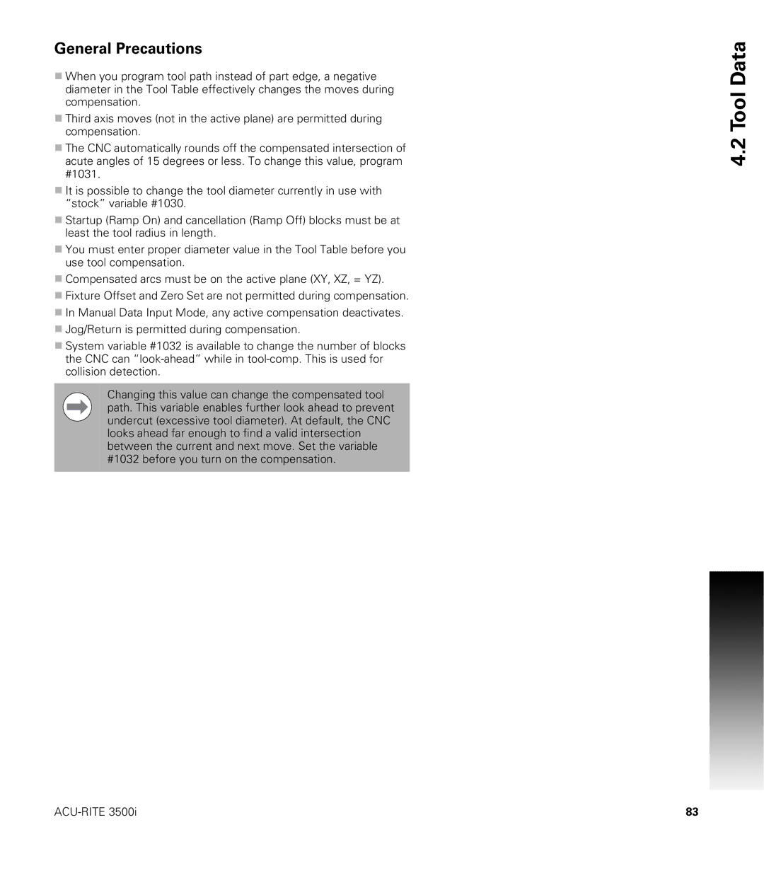 Acu-Rite CNC 3500i user manual General Precautions 