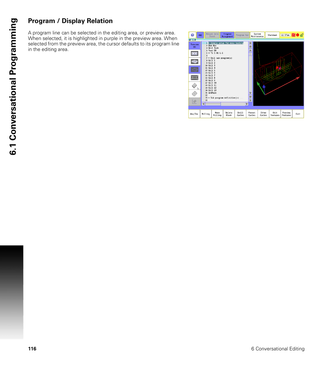 Acu-Rite CNC 3500i user manual Program / Display Relation 