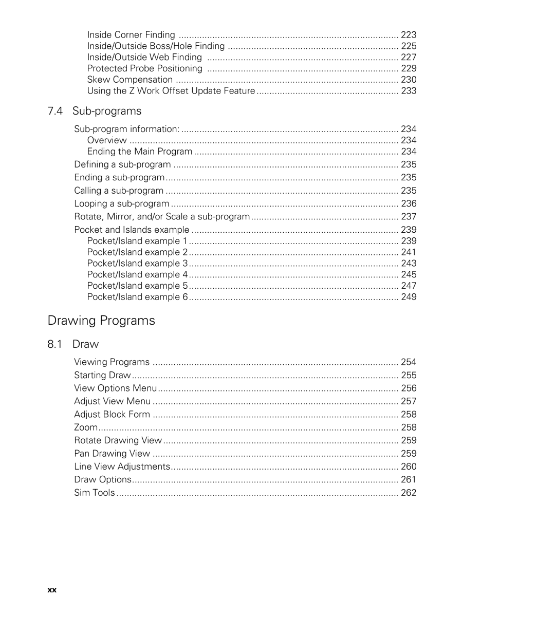 Acu-Rite CNC 3500i user manual Drawing Programs 