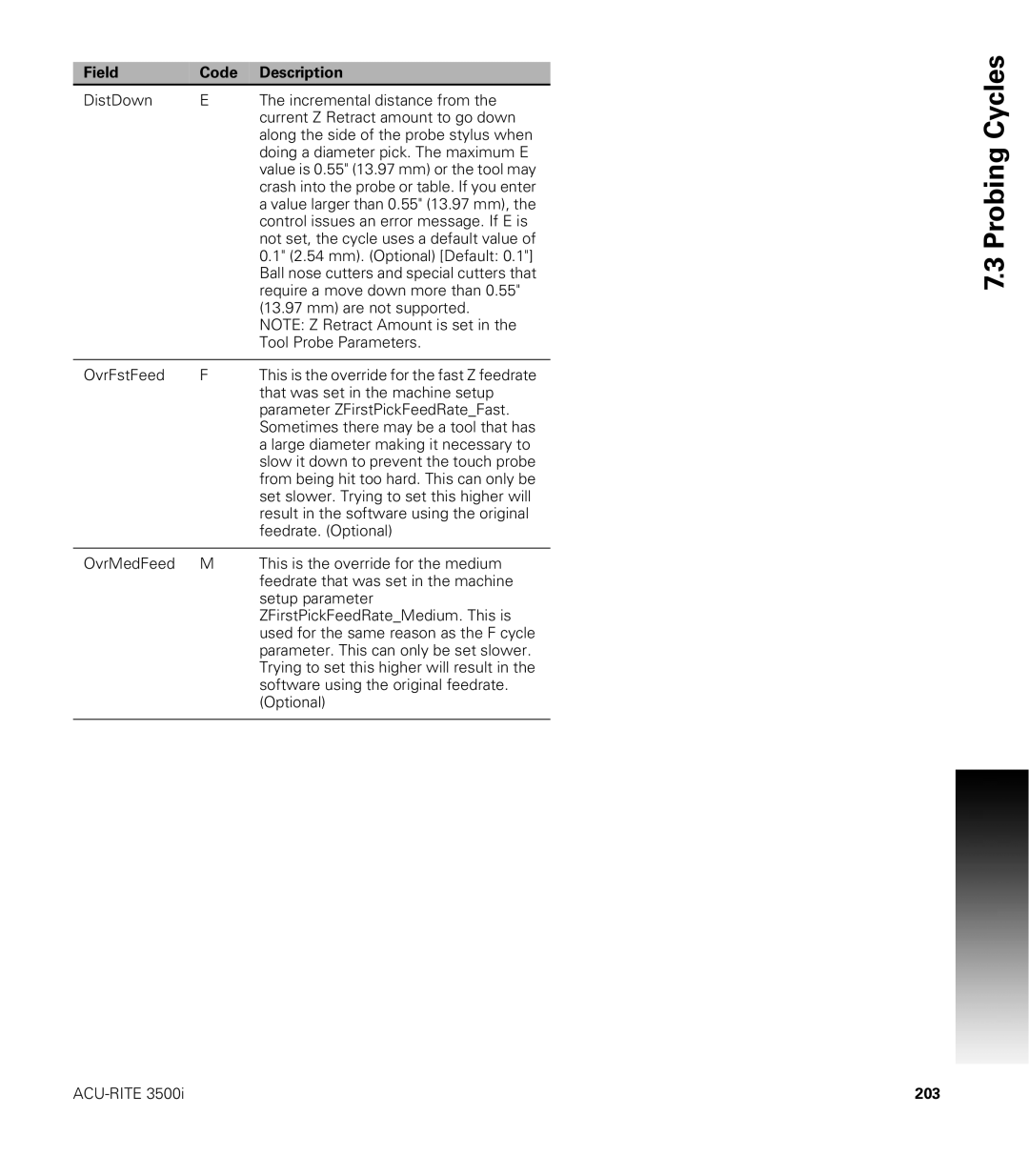 Acu-Rite CNC 3500i user manual 203 