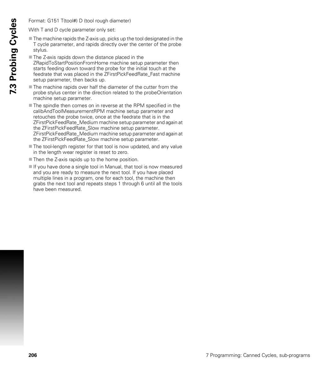 Acu-Rite CNC 3500i user manual 206 